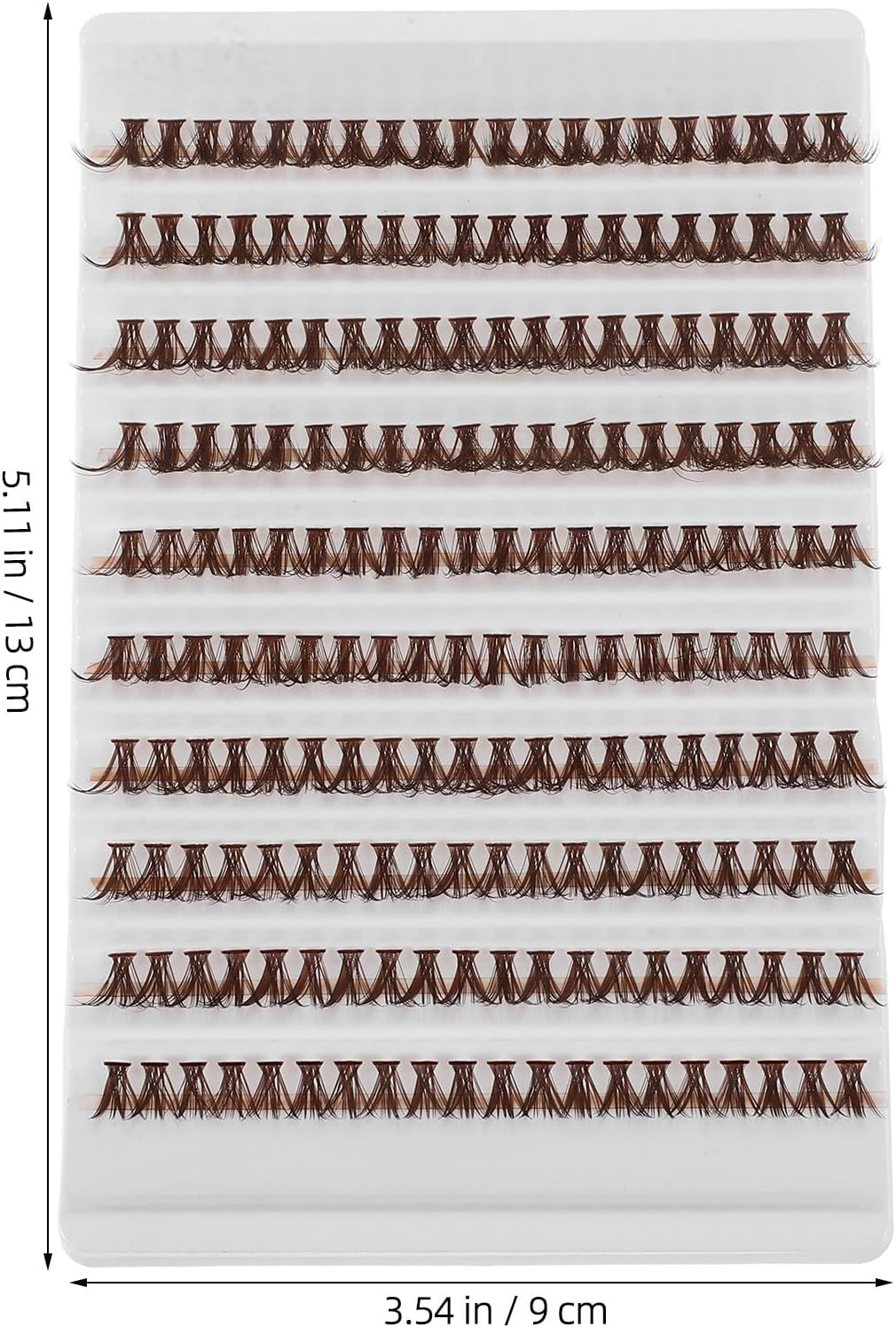 WESIEVYA 10 Pairs Brown Wispy Lash Clusters, Lightweight Natural-Looking False Eyelashes Kit, Fine Fiber Curl for Everyday Makeup and Cosplay image number 3