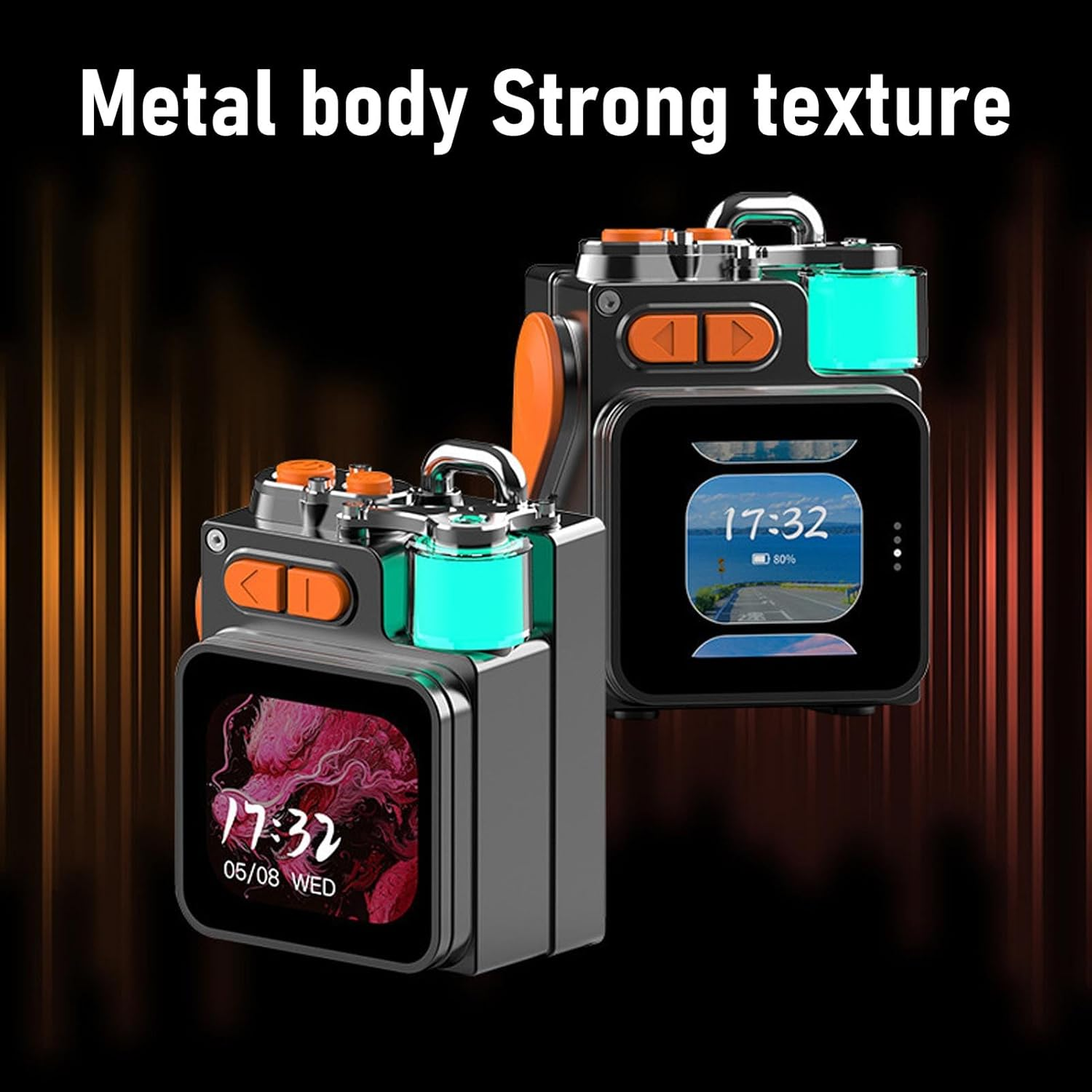 ASHATA Mini Bluetooth Speaker, Smart Wireless Portable Speaker with Touchscreen, Bluetooth Speaker with 360&deg;HD Stereo Sound and Robust Bass, Wireless Stereo Outdoor Speaker with Mic APP image number 1