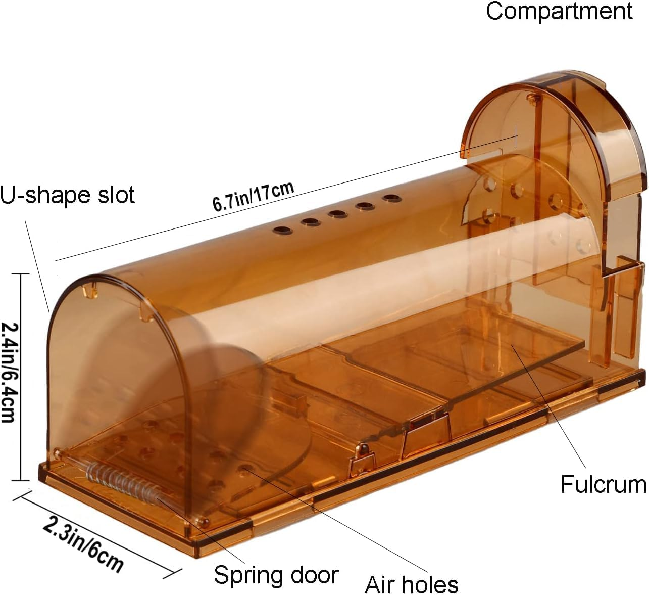 Humane Mouse Trap 2 Pack, Live Mice Trap, Reusable Indoor and outside Mouse Traps, Kids/Pets Safe, Easy to Set