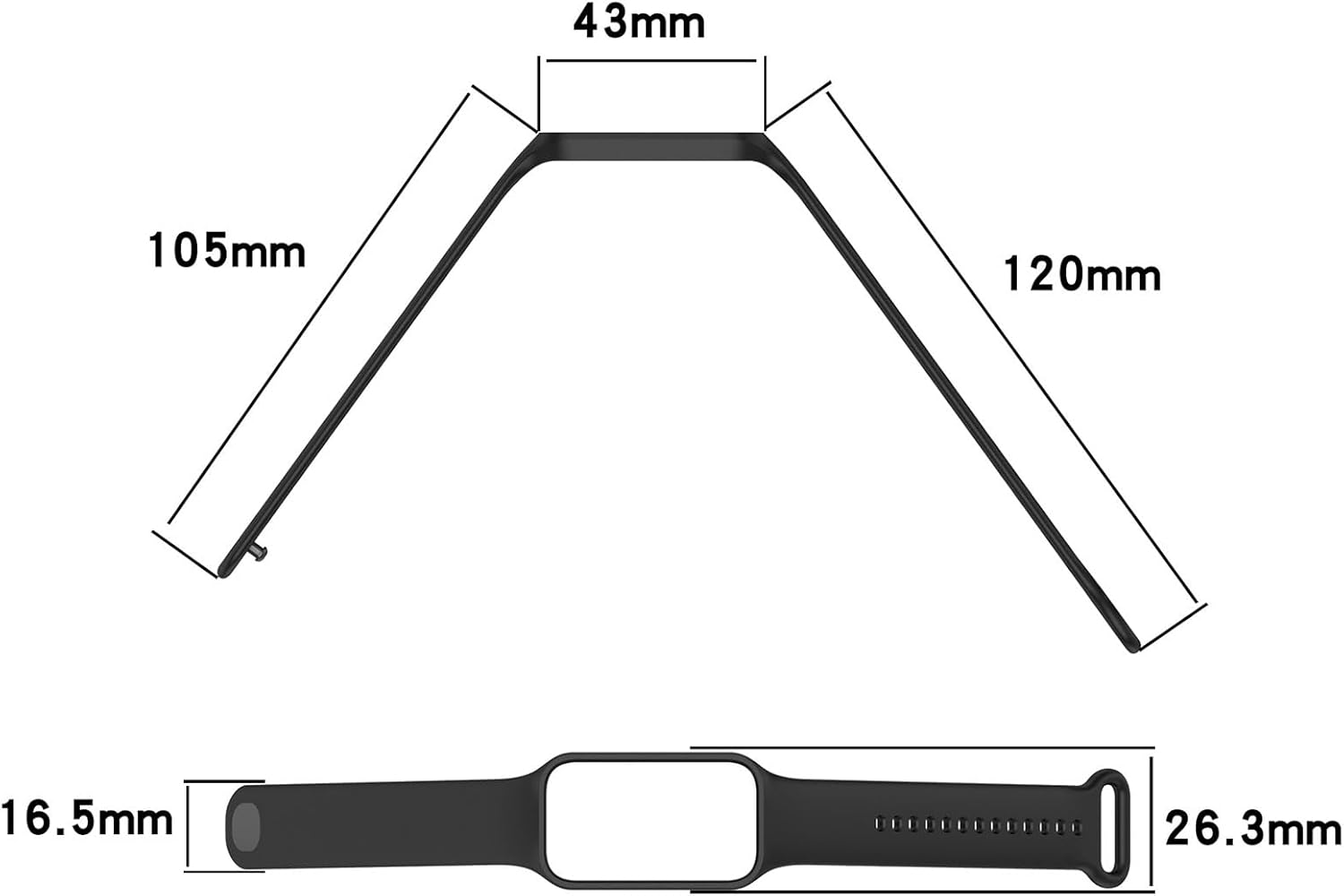 Chofit Bands Intended for Xiaomi Smart Band 8 Active/Redmi Band 2 Straps, Silicone Colorful Sport Replacement Band for Women & Men (Black)