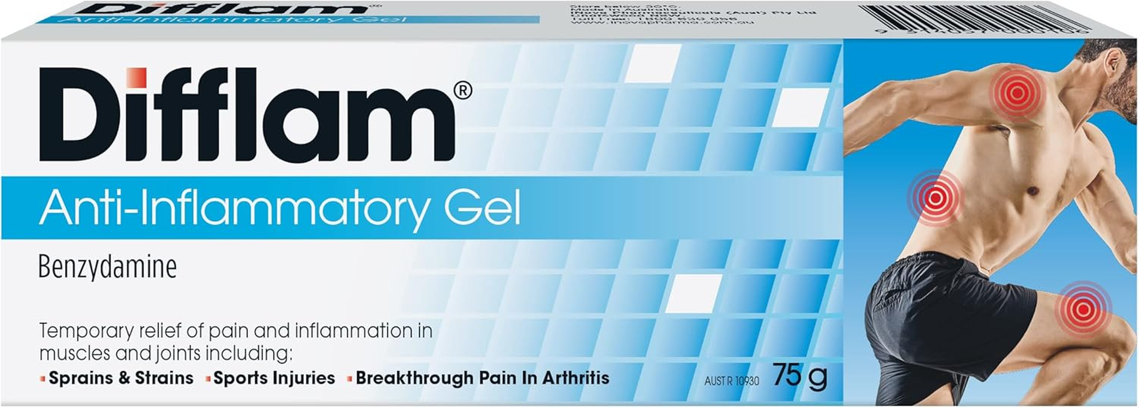 Difflam Topicals Extra Strength Anti-Inflammatory Gel 3% 75 G image number 1