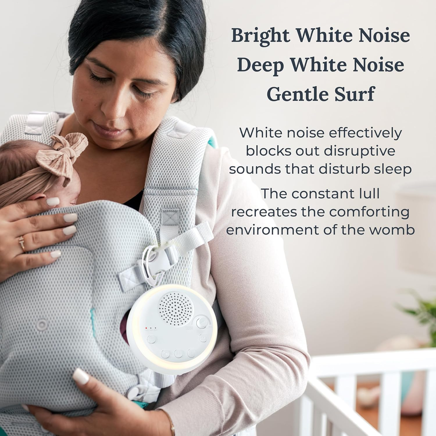 White Noise Machine - Portable Sound Machine & Night Light for Baby Adult, 16 Soothing Sound, Noise Canceling for Office & Sleeping, Sound Therapy for Home, Travel, Meditation, Registry Gift image number 3