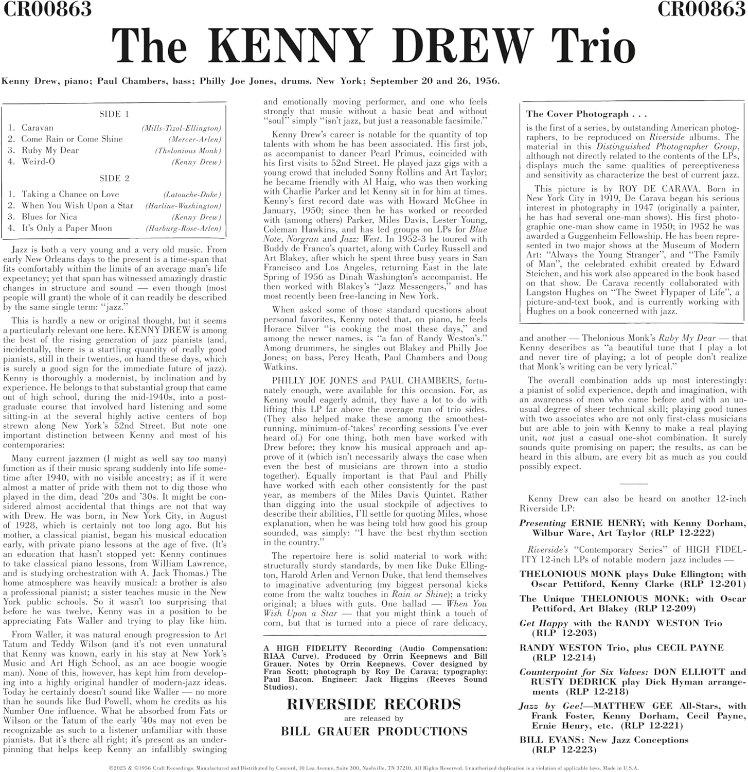 Kenny Drew Trio (Original Jazz Classics Series) image number 1