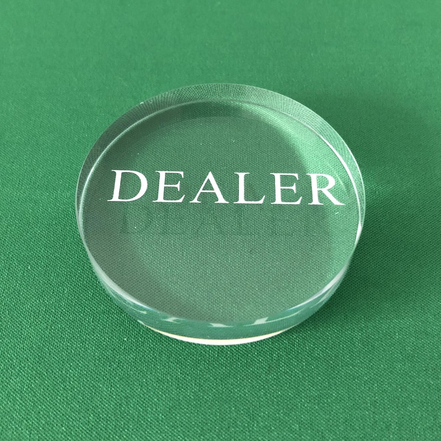 Yuanhe Transparent Poker Dealer Button Crystal Casino Dealer, for Poker and Card Games image number 2