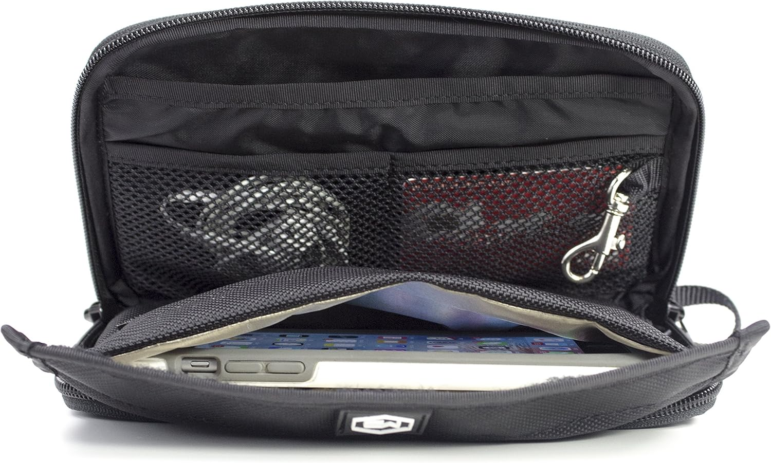 Mission Darkness Mojave Faraday Phone Bag // Multi-Functional Travel Case with Accessory Pockets and Built-In Faraday Sleeve // Signal-Blocking, Anti-Tracking, Anti-Hacking, EMF Reduction