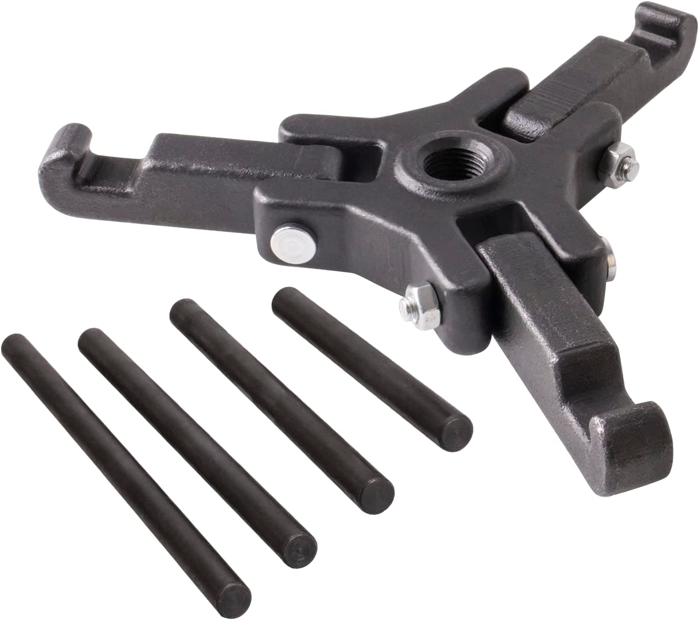 Harmonic Balancer Puller Set, Adjustable 3-Jaw Puller Set for Removing Dampers & Balancers Compatible with Chrysler, GM, Mitsubishi Vehicles