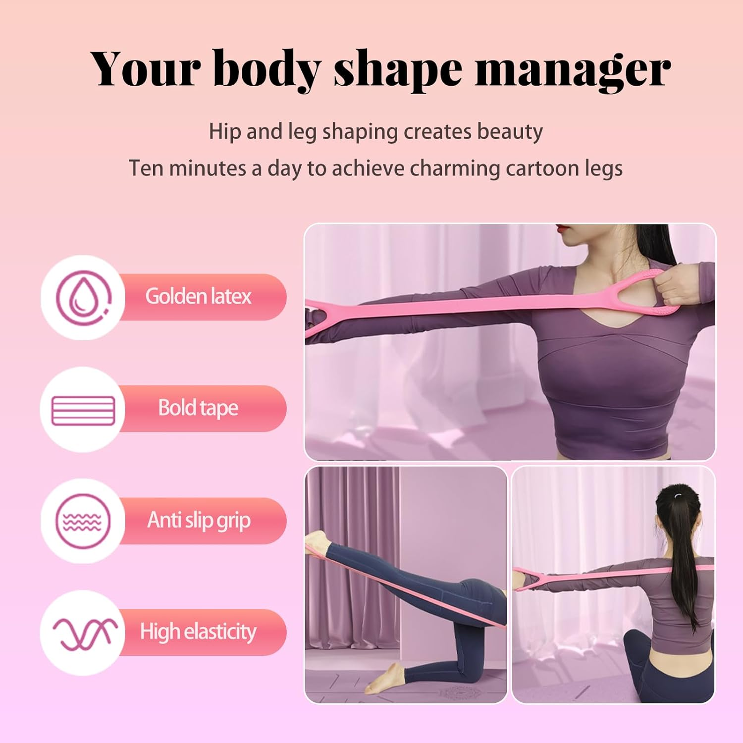 3-Pack Exercise Resistance Bands with Handles - TPE Foam Material for Arm, Back & Shoulder Workouts - Non-Slip Soft Grip for Home/Gym Use image number 4