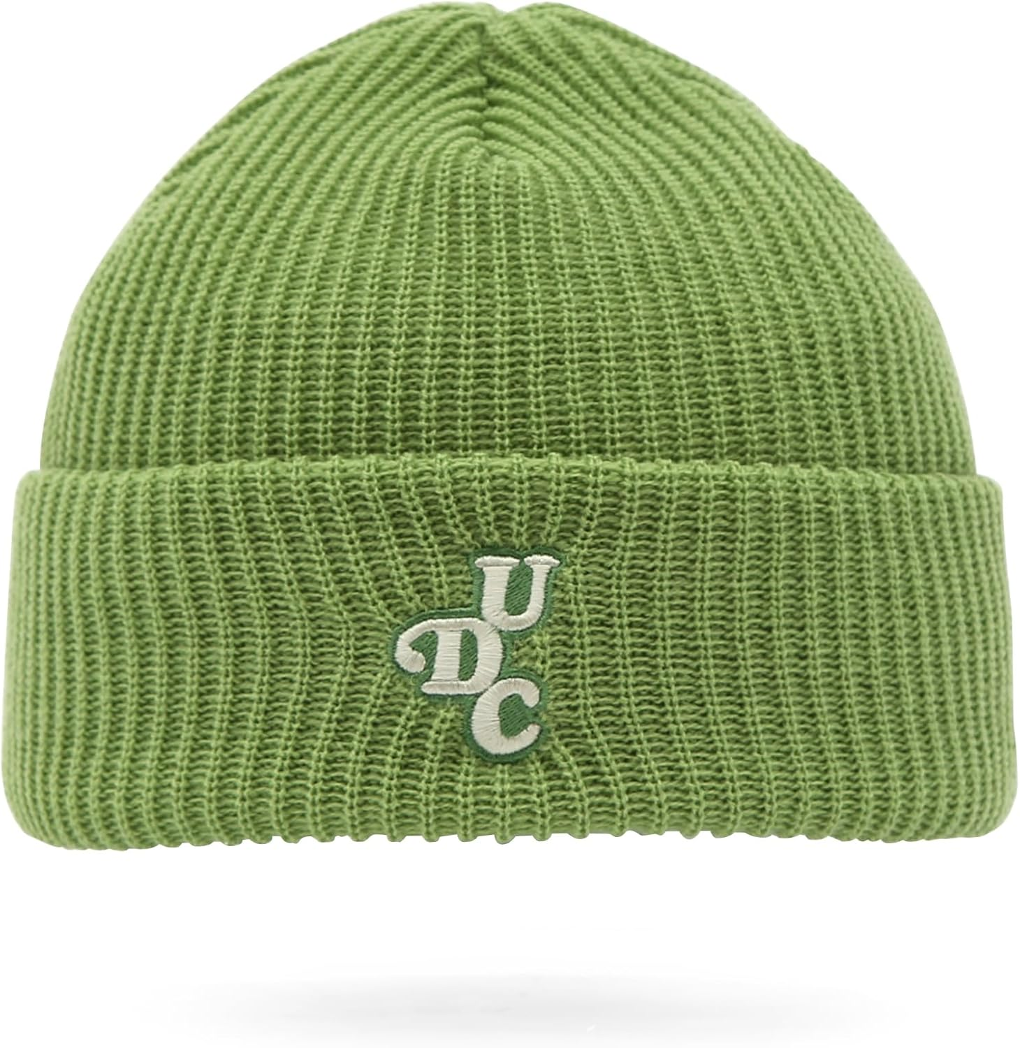 UNDERCONTROL Logo Label Patch Unisex Winter Short Thick Cuffed Rollup Warm Beanie Korea Trawler Fisherman Soft Knit Skullcap - Double Tab Black image number 7