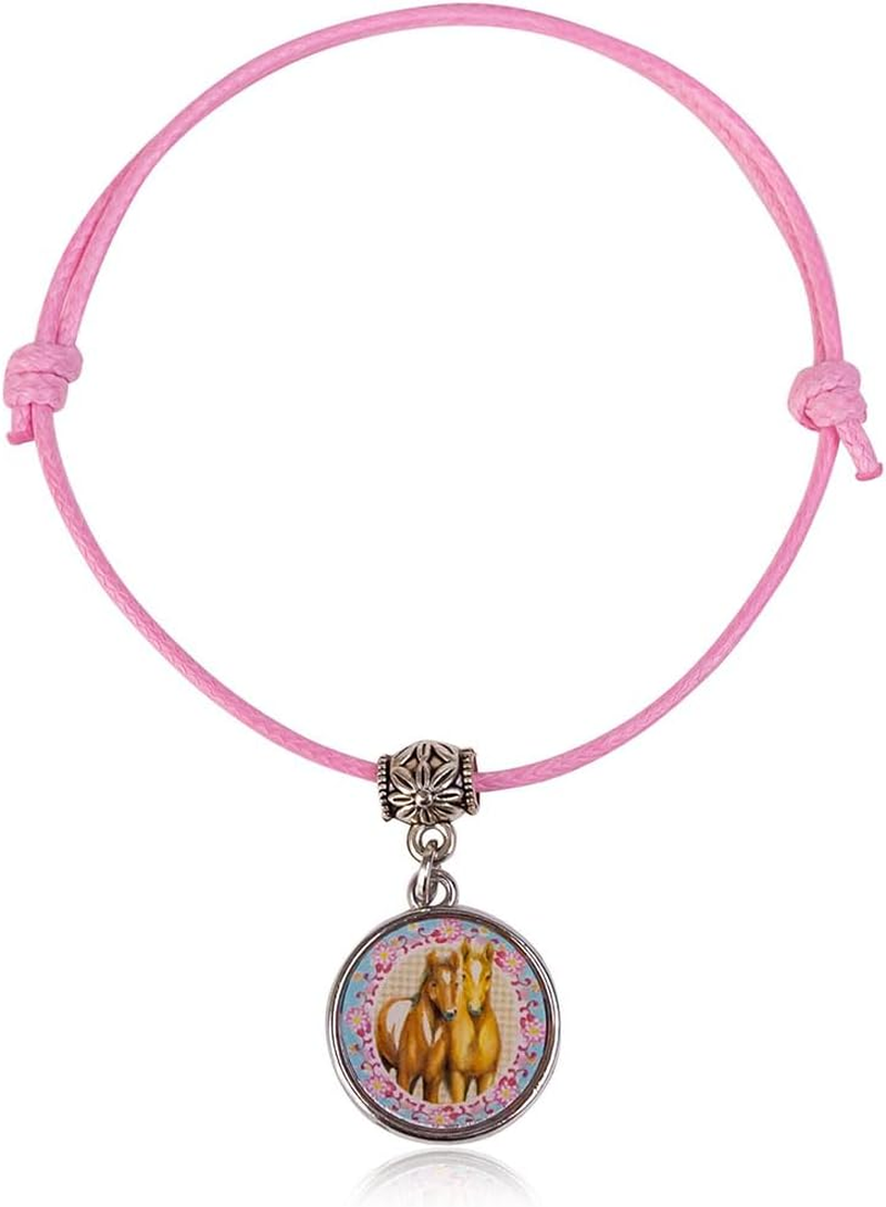 Accentra Hand Wash Soap for Children, 200 Ml Creamy Horse Soap in Pink Pump Dispenser for Kids "I Love Horses", Gentle Cleansing Hand Soap with Bracelet for Girls in Horse/Pony Motif