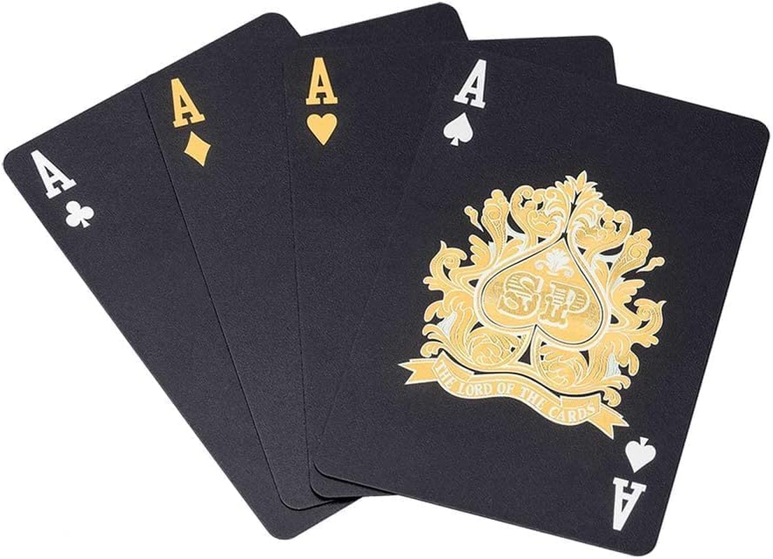 Sopplea Playing Cards Waterproof Plastic Diamond Poker Playing Gift Cards, Printing Black Diamond image number 3