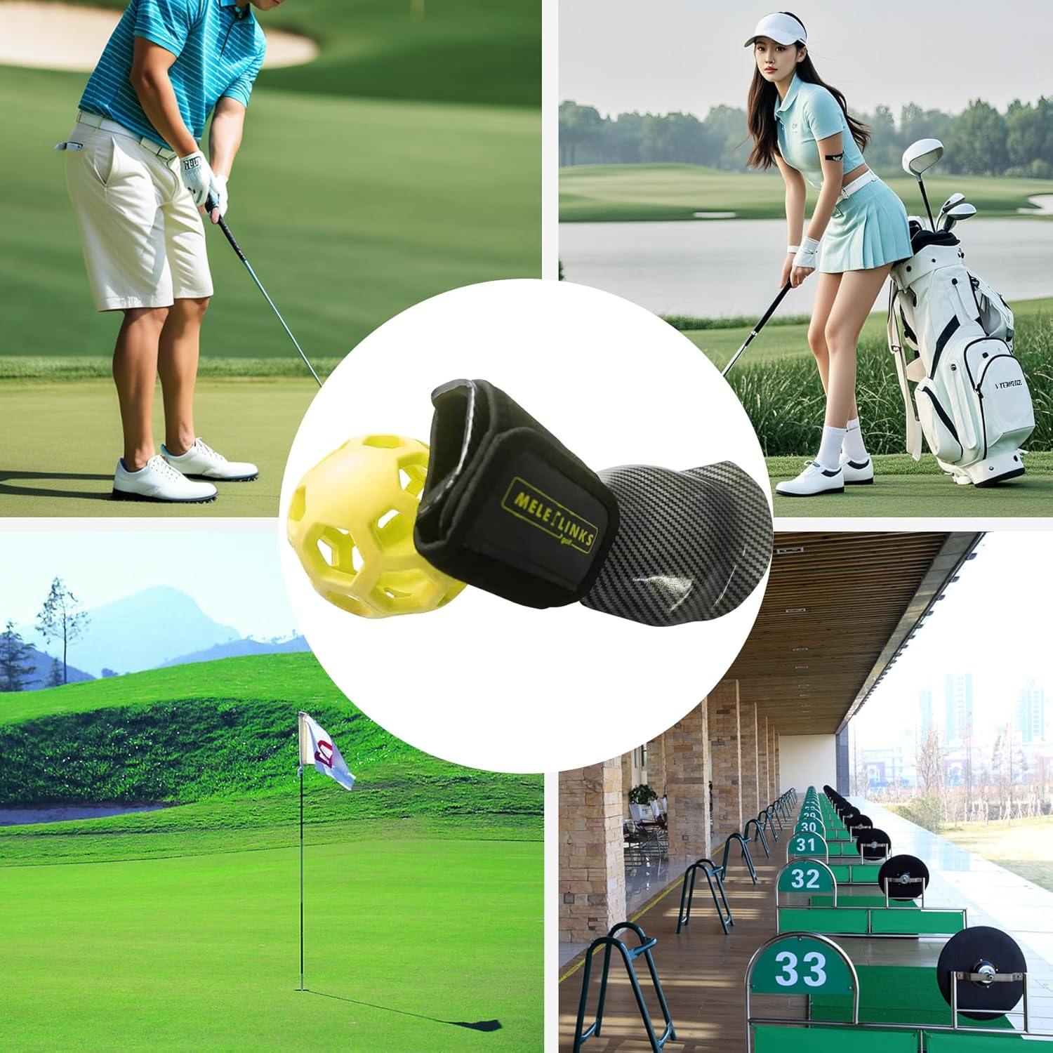 MELE LINKS Golf Trainer Ball, Golf Swing Trainer Ball, Golf Wrist Trainer, Golf Swing Posture Corrector, Smart Ball Golf Training Aid for Golfer Beginner Practice Pro Swing image number 5