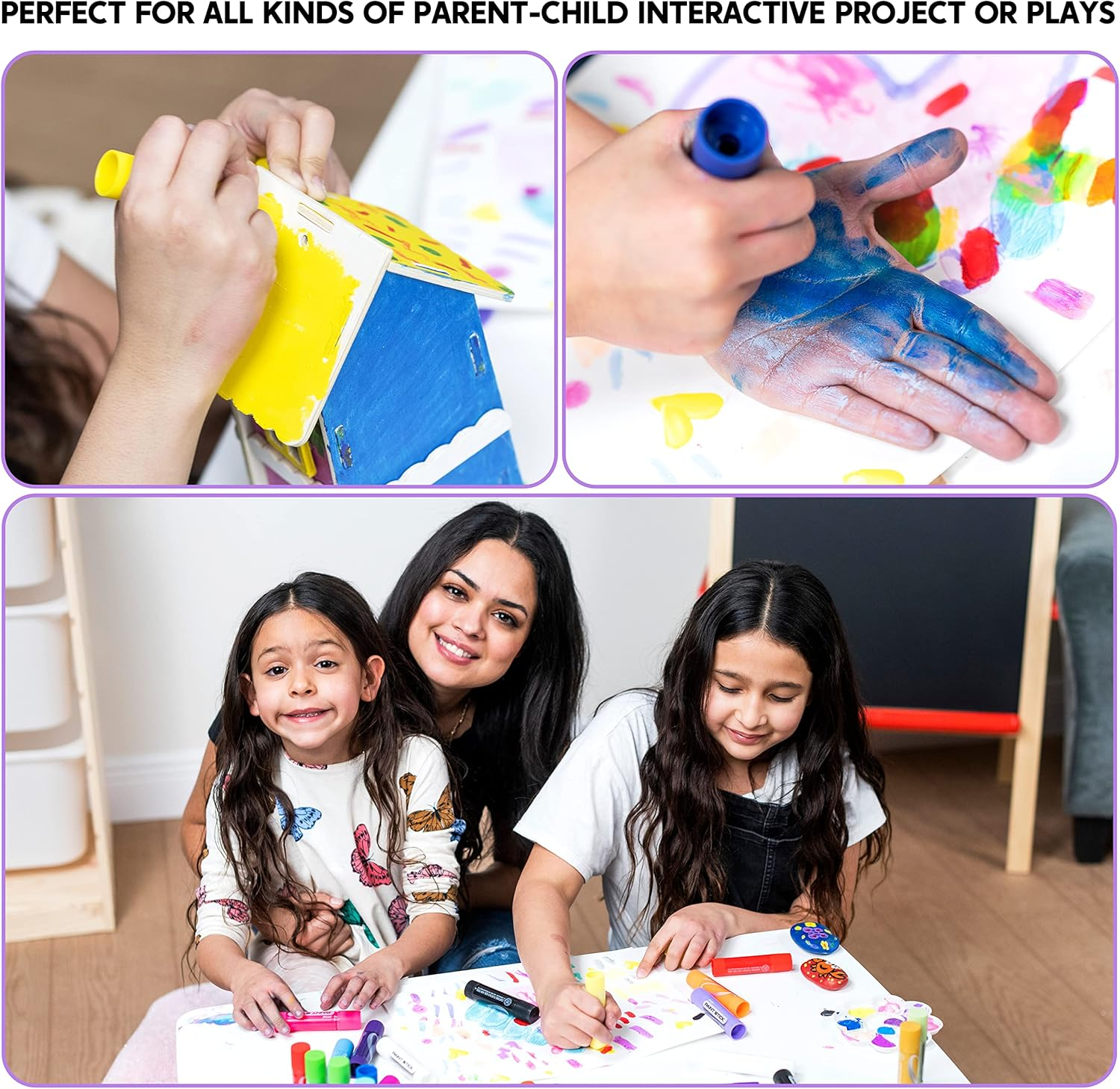 JOYIN 36 Washable Tempera Stick Paint Sticks for Children 2-3 Years - Gouache Kit and Creative Stationery Gifts image number 5