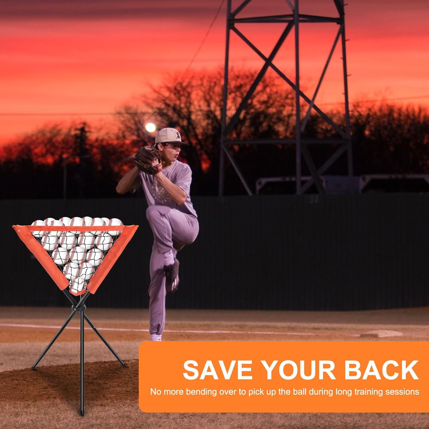 Baseball and Softball Portable Travel Baseball Ball Caddy image number 3