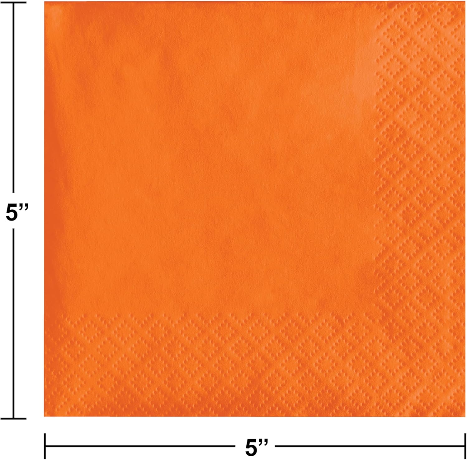 Creative Converting Beverage Napkins, Sunkissed Orange, 50 Pieces