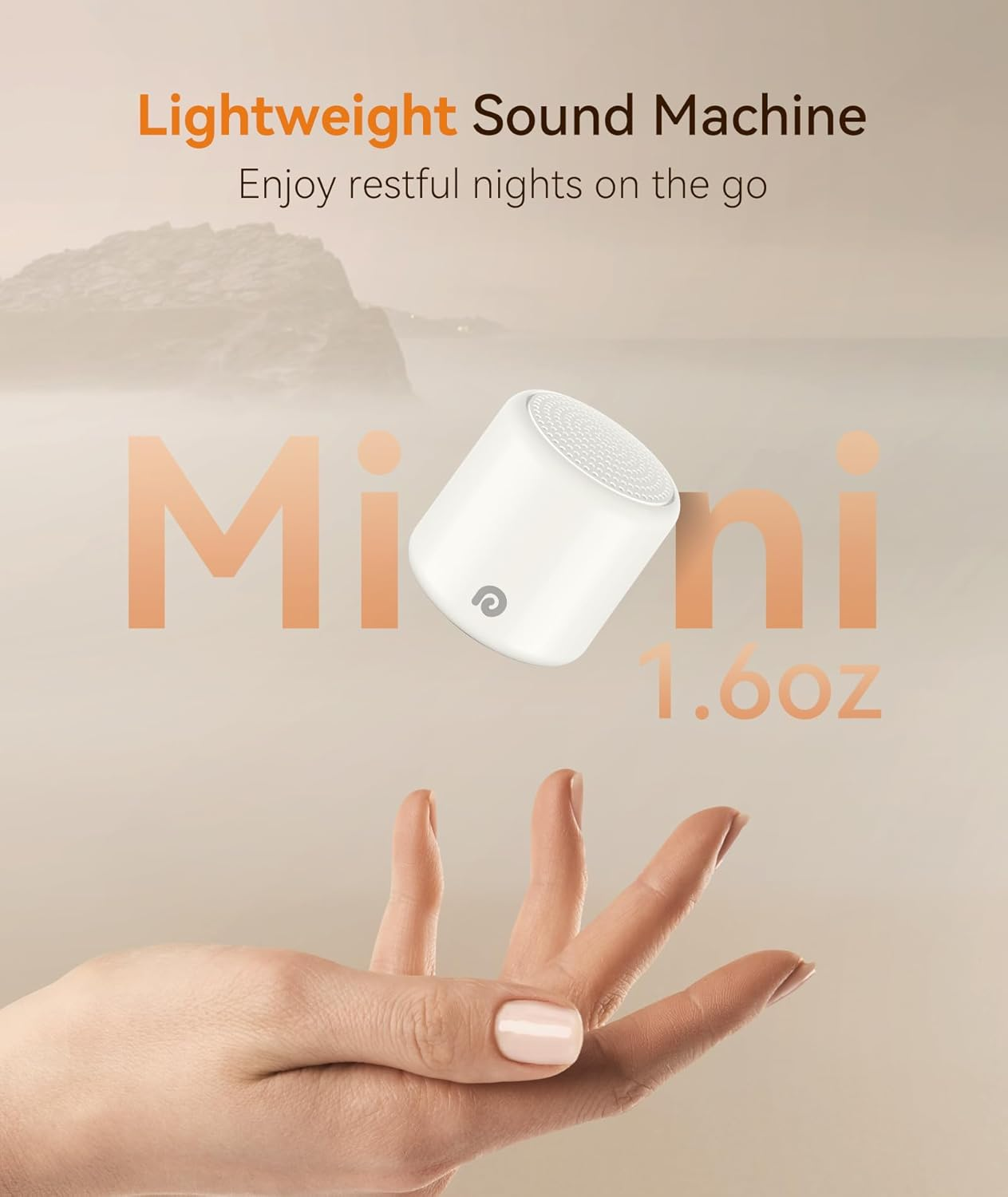 Dreamegg White Noise Machine - Portable Mini Sound Machine for Baby Kid Adult, 16 Soothing Sounds, Memory, Volume Control, Timer, Rechargeable & Pocket Sleeping Sound Machine for Travel Home Gift image number 6