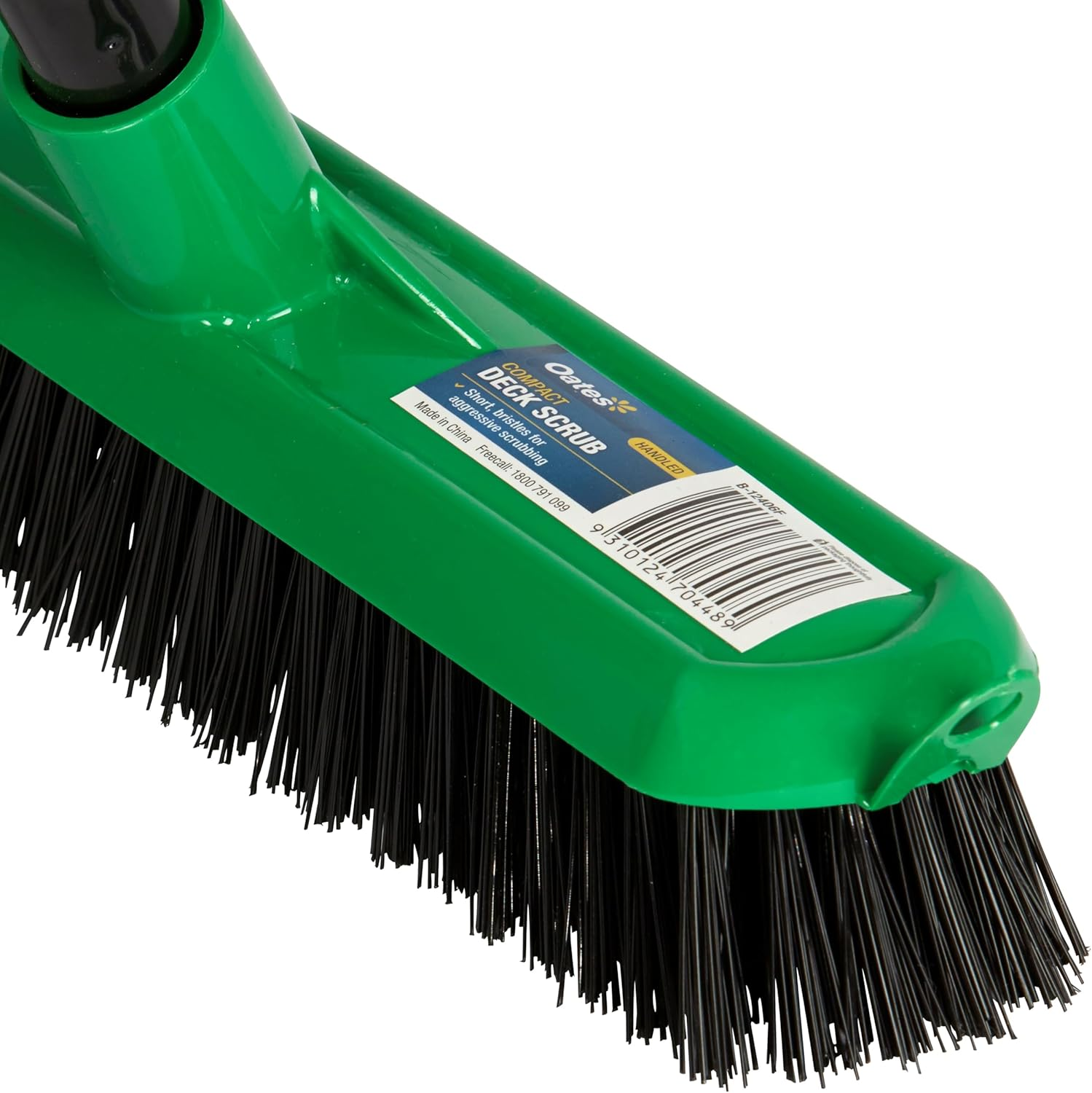 Oates Compact Deck Scrub Brush | Pack of 1 | for Tough Outdoor Scrubbing Tasks | Durable, Weather-Resistant Handle | Long, Powder-Coated Handle | Compact for Easy Storage | image number 2