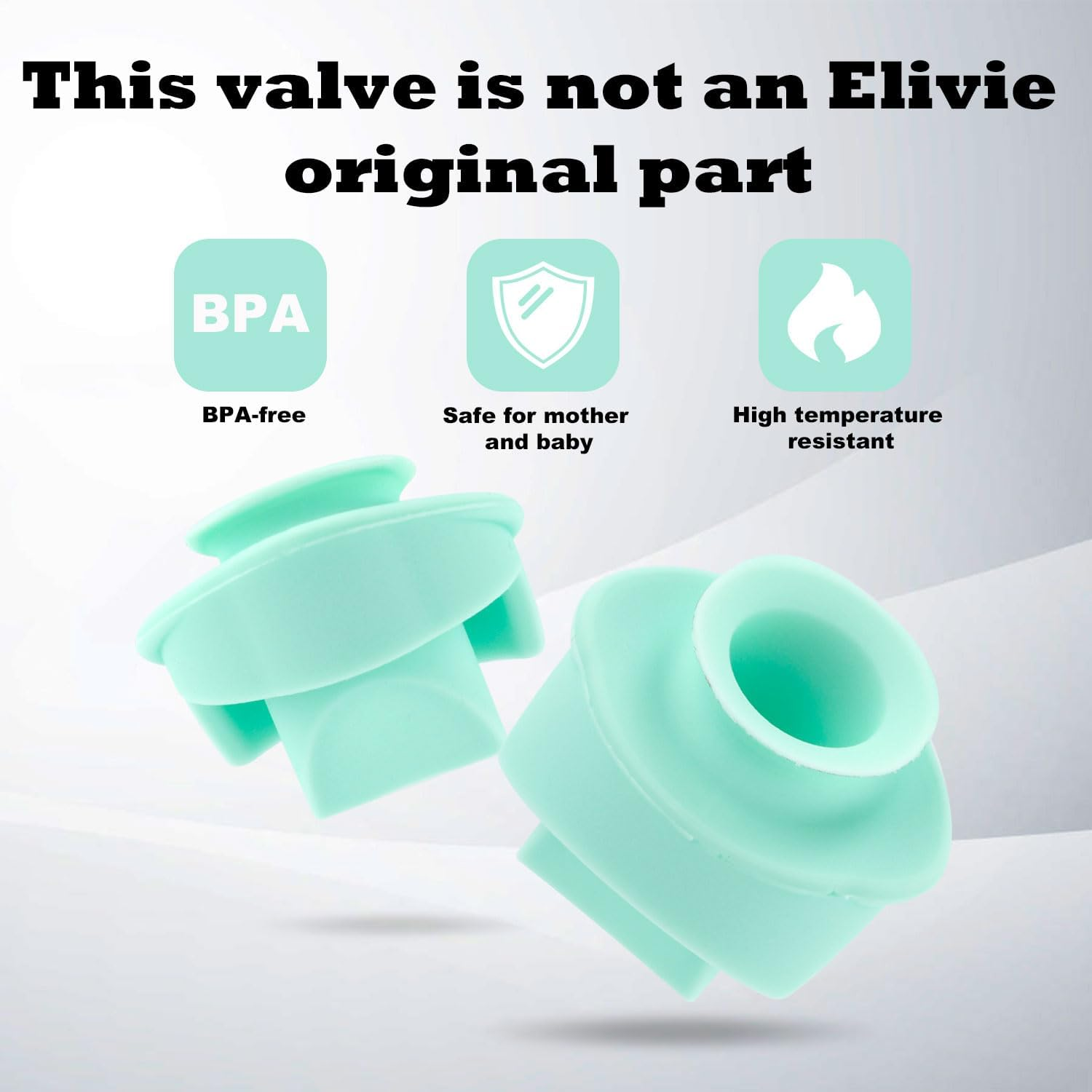 4Pcs Silicone Duckbill Valves for Elvie Wearable Breast Pump, Non-Original Breast Pump Parts Replacement Compatible with Elvie Pump Accessories Use with Pump Seals image number 2