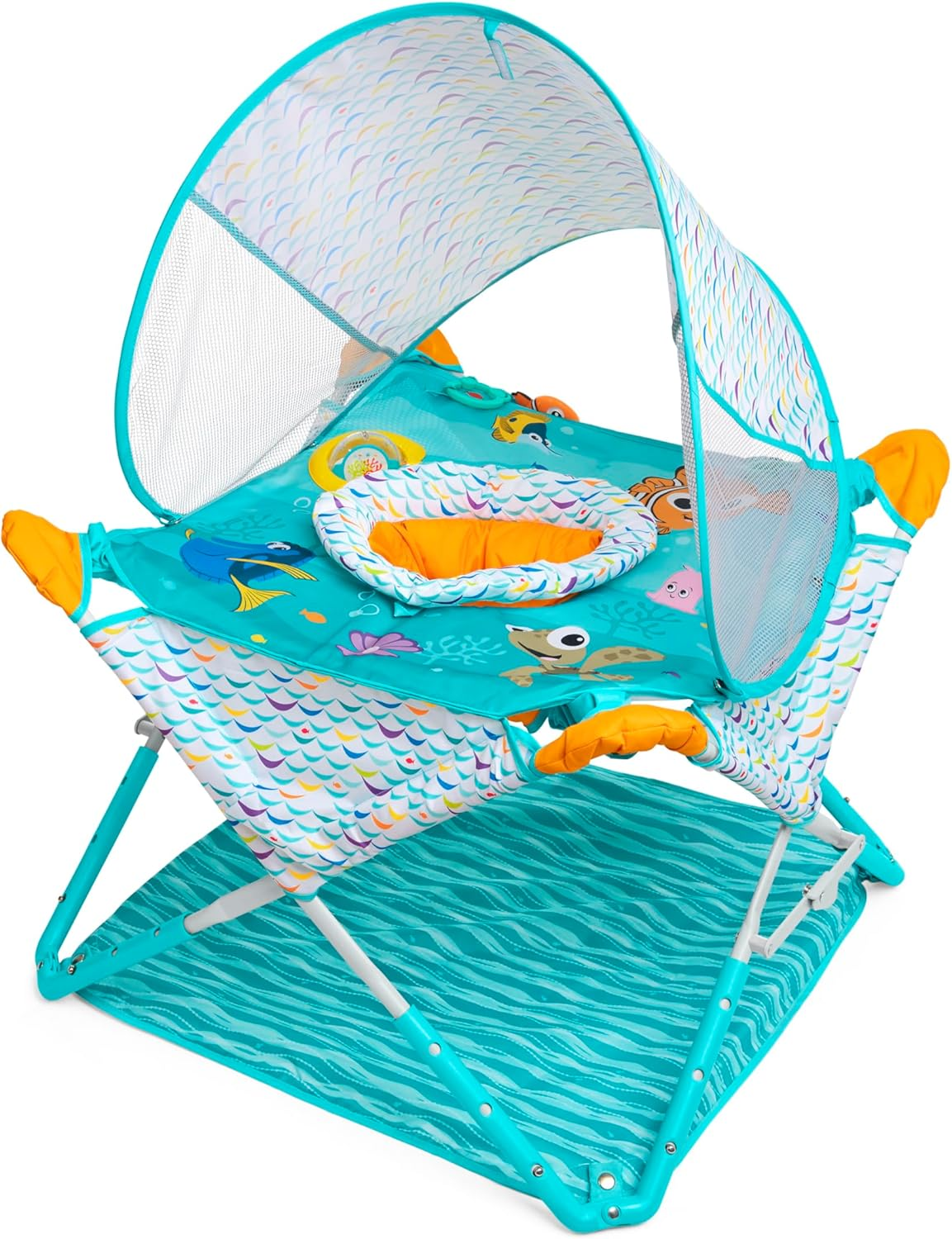 Disney Baby Finding Nemo Pop 'N Jump Foldable Activity Center by Bright Starts, Indoor/Outdoor, Unisex, 6 Months+