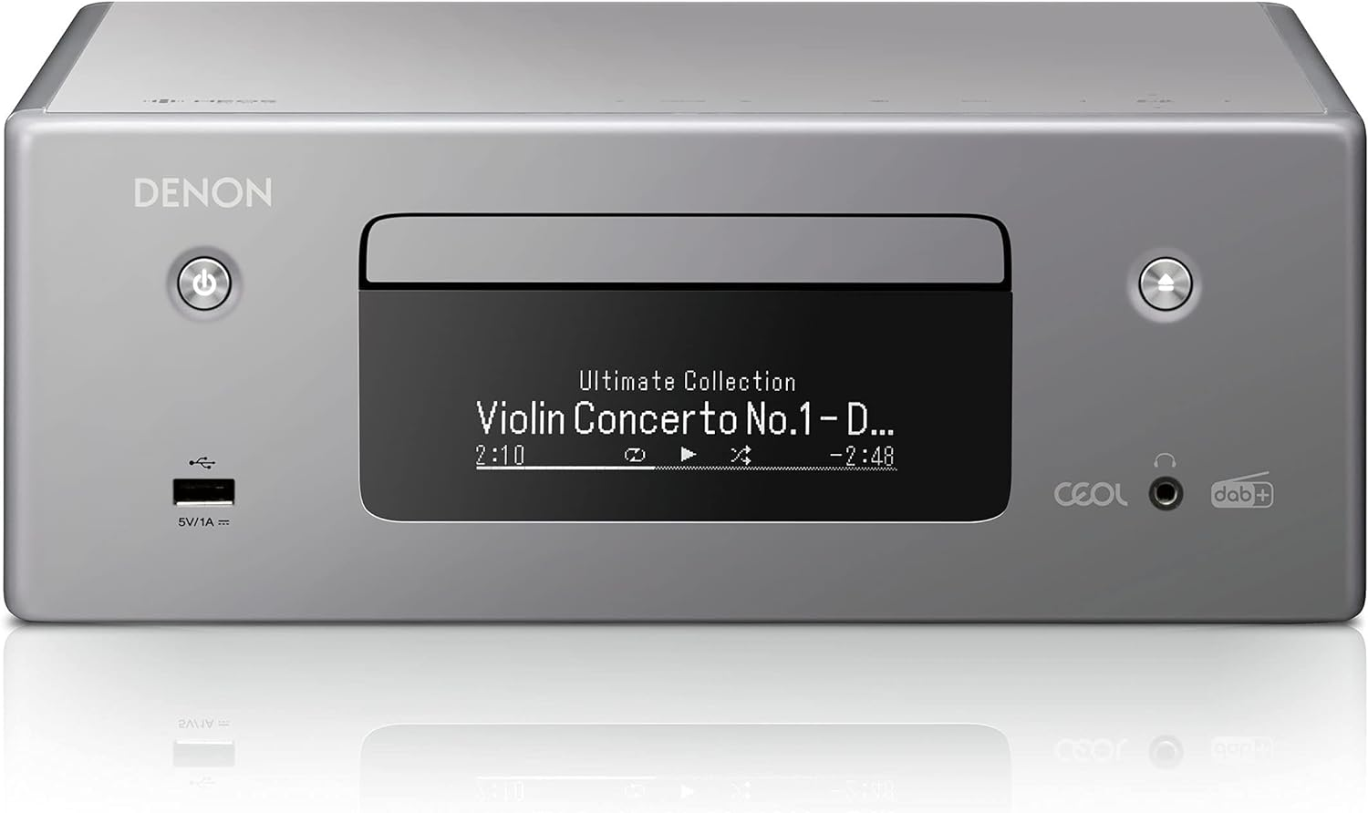 Denon RCD-N11DAB Compact System, Hifi Amplifier, CD Player, Internet Radio, Music Streaming, HEOS Multiroom, Bluetooth and Wifi, Airplay 2, Alexa Compatible, 2 Optical TV Inputs, DAB+ Radio image number 2