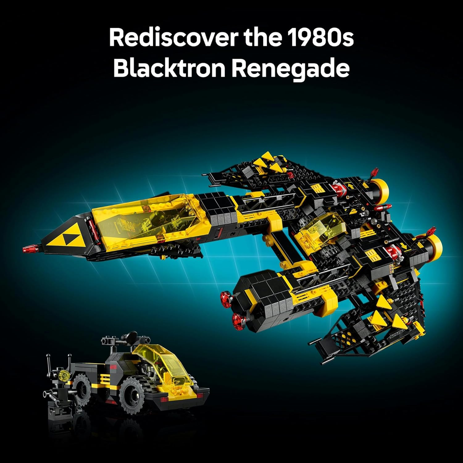 LEGO&reg; Icons Blacktron Renegade (1151 Pcs) Spaceship Model Building Kit for Adults, Classic Movie Fan, Nostalgic Toy for Fans of Collectible Construction Sets and Space-Themed Home Decor 10355 image number 3