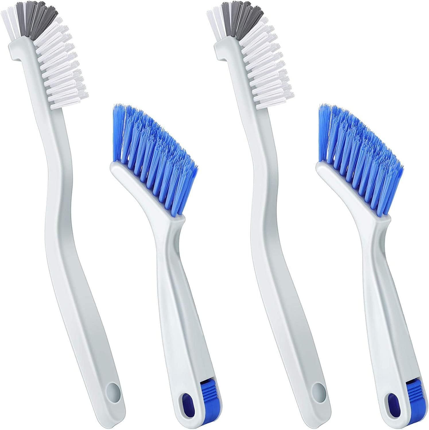 DABOBOTOOL4 Pieces Cleaning Brush Small Scrub Brush for Cleaning Bottle Sink Kitchen Brush, Edge Corner Grout Bathroom Cleaning Brushes, Sliding Door or Window Cleaning Brush image number 4
