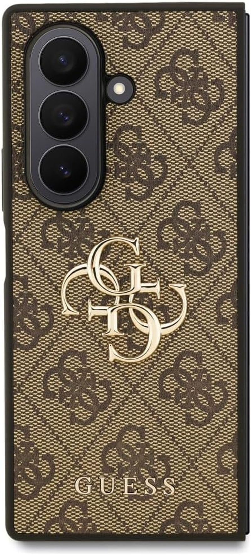 Guess Case [Official Licensed] by CG MOBILE, 4G PU Case with Big 4G Logo & Classic Logo Protective Case/Cover Designed for Galaxy Z Fold 7 (2025) - Brown image number 4