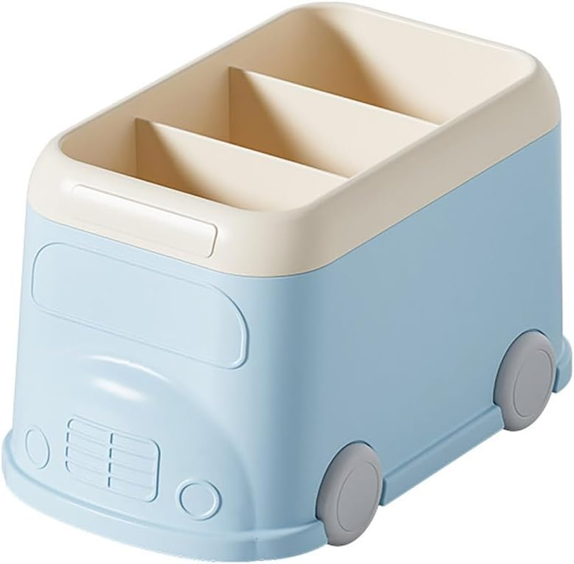 AIMALL Desktop Storage Box, Cartoon-Style Split Pen Holder, Multifunctional Stationery Storage Box, Desk Organizer for Office Sundries, Dimensions: 7.48X4.72X4.33 Inches