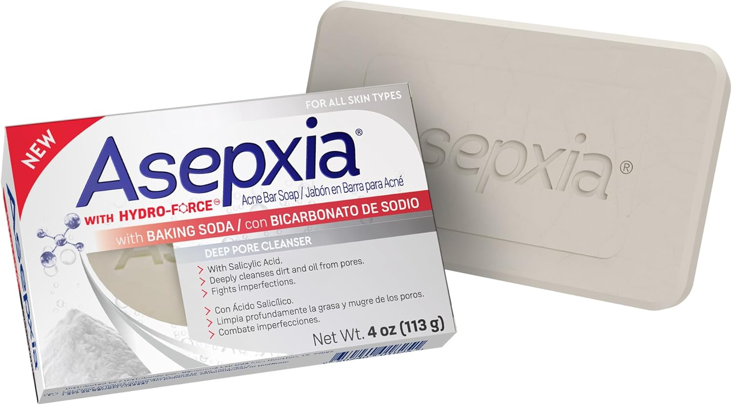 ASEPXIA Acne Cleansing Bar Soap with Baking Soda, 120Ml