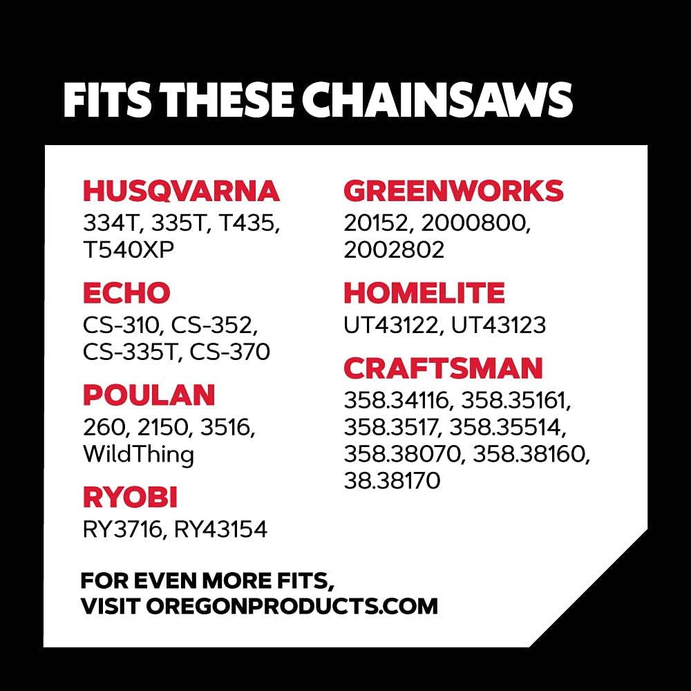 Oregon S56 Advancecut 16-Inch Chainsaw Chain Fits Craftsman, Echo, Homelite, Poulan, Remington image number 1