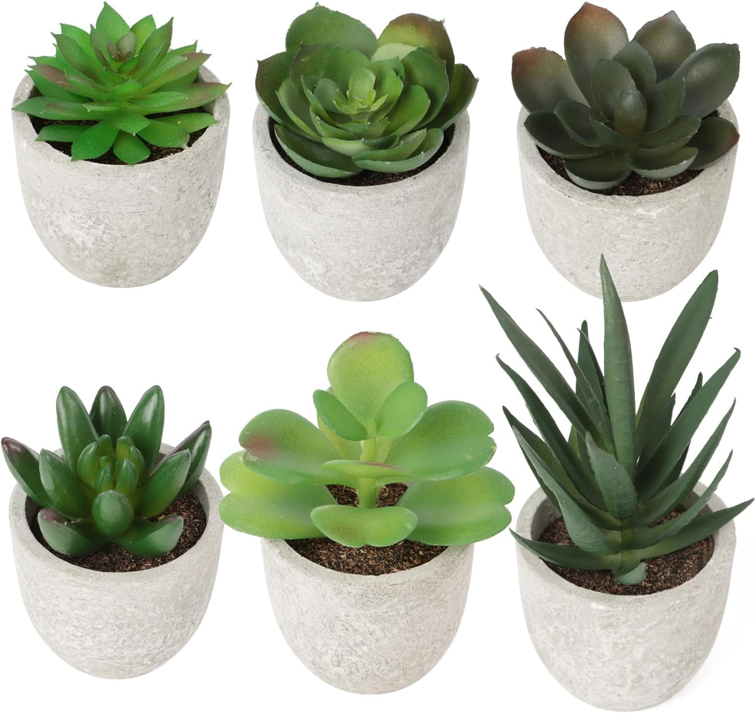 Artigreen 5 Artificial Plants Mini Pots, Fake Green Potted Artificial Fake Flower Simulation, Small Plants for Home, Office, Desk, Bathroom, Computer Desk