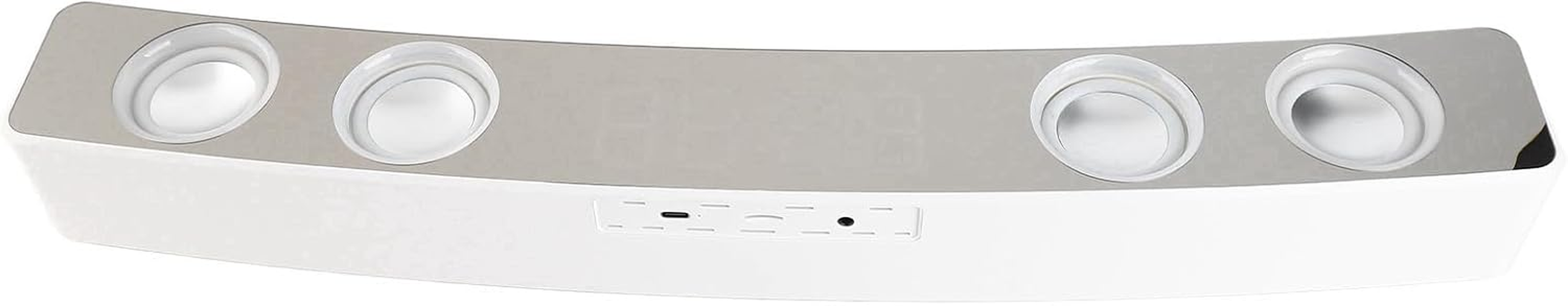 19 Inchcomputer Speaker with Hifi Stereo, Dynamic RGB Light, Wireless and Wired Connectivity, for PC Gaming Monitors, Projectors, Laptops, Tablets, Phones (White) image number 4