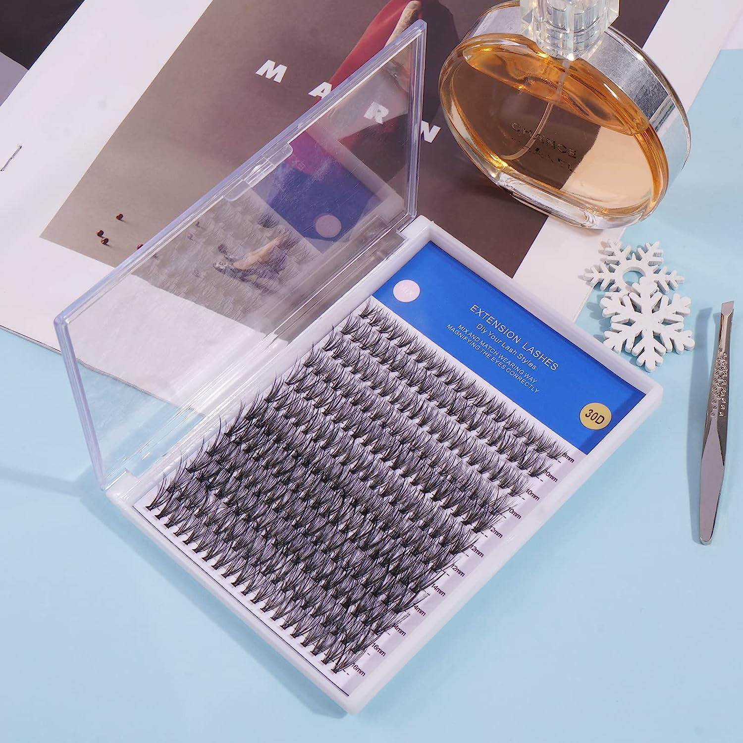 MAGEFY False Eyelashes 240 Bundles 30D Eyelashes 8-16Mm Soft Eyelashes Extension and Fishtail Eyelashes Made at Home image number 6