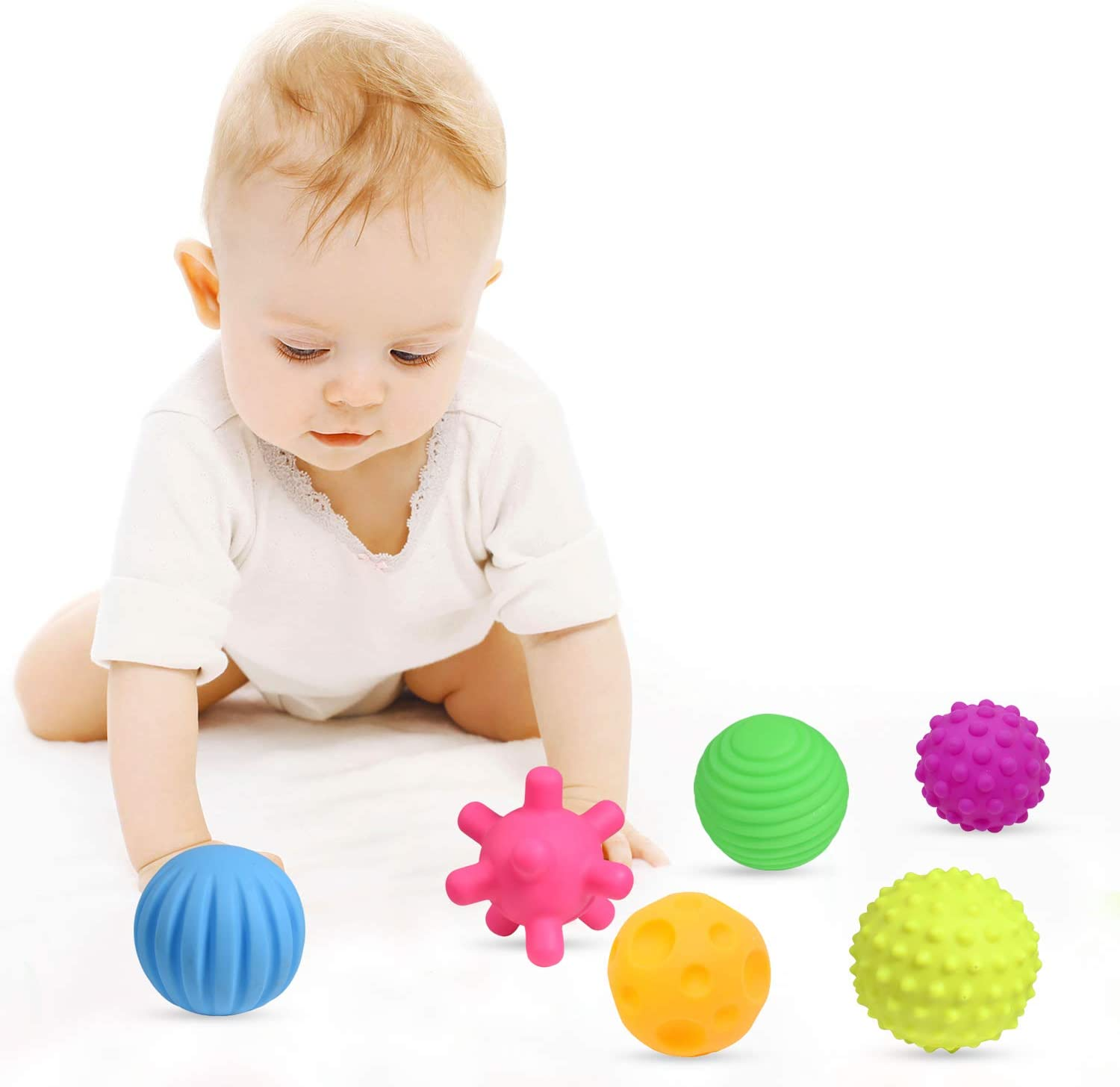 Textured Multi Sensory Ball, Ball Set Toy for Sensory Exploration, Baby Ball Toy for Toddlers Boys & Girls 6 Months and Up, 6 Pcs image number 6