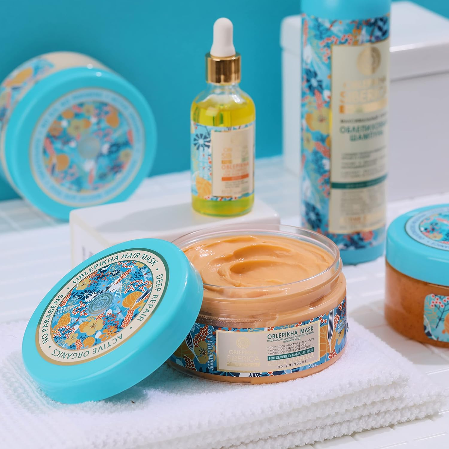 Siberica Restorative Sea Buckthorn Mask for Damaged Hair, 10.14 Ounce image number 4