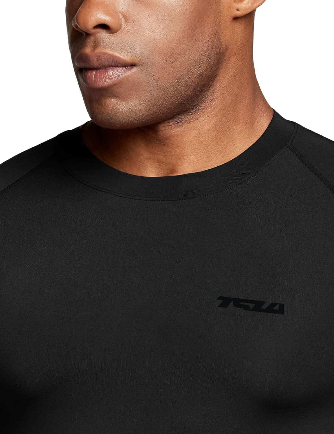 TSLA Men&rsquo;S Thermal Compression Base Layer Shirt | Fleece-Lined Long Sleeve Top for Winter Running & Training (1 or 2 Pack) image number 3