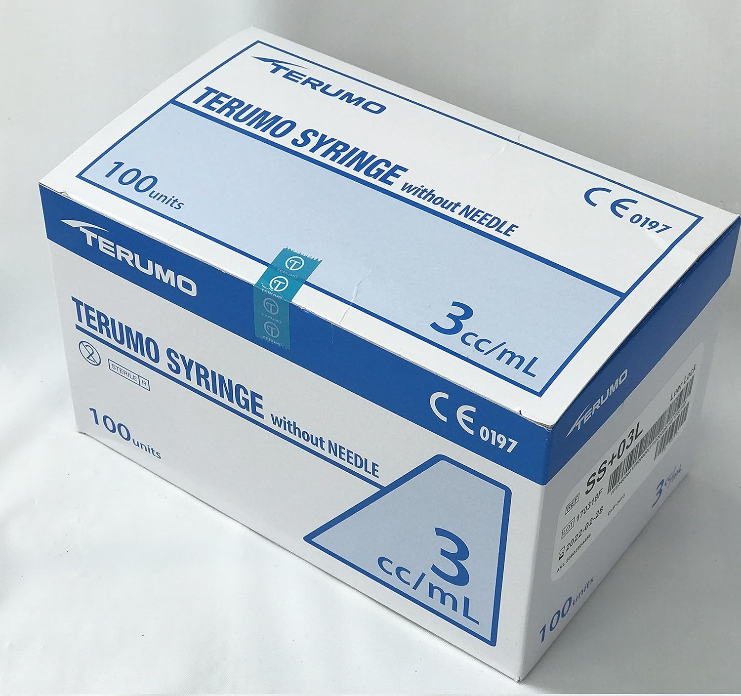 3Ml Disposable Terumo Syringes Luer Lock Hypodermic without Needle 6SS+03L - 100Pcs/Box