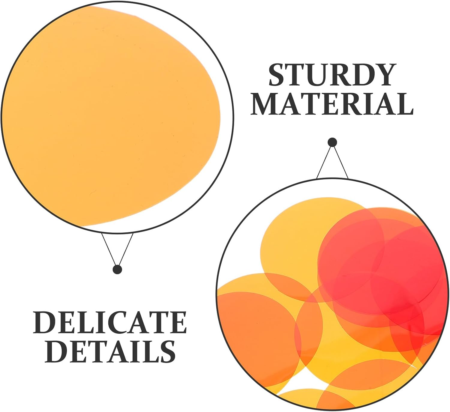 SOESFOUFU 20Pcs Orange Lighting Gel Stickers, Peel and Stick Dimming Diffuser Film, 50Mm Warm Color Filters for LED Video Light, Spotlight - Yellow image number 6