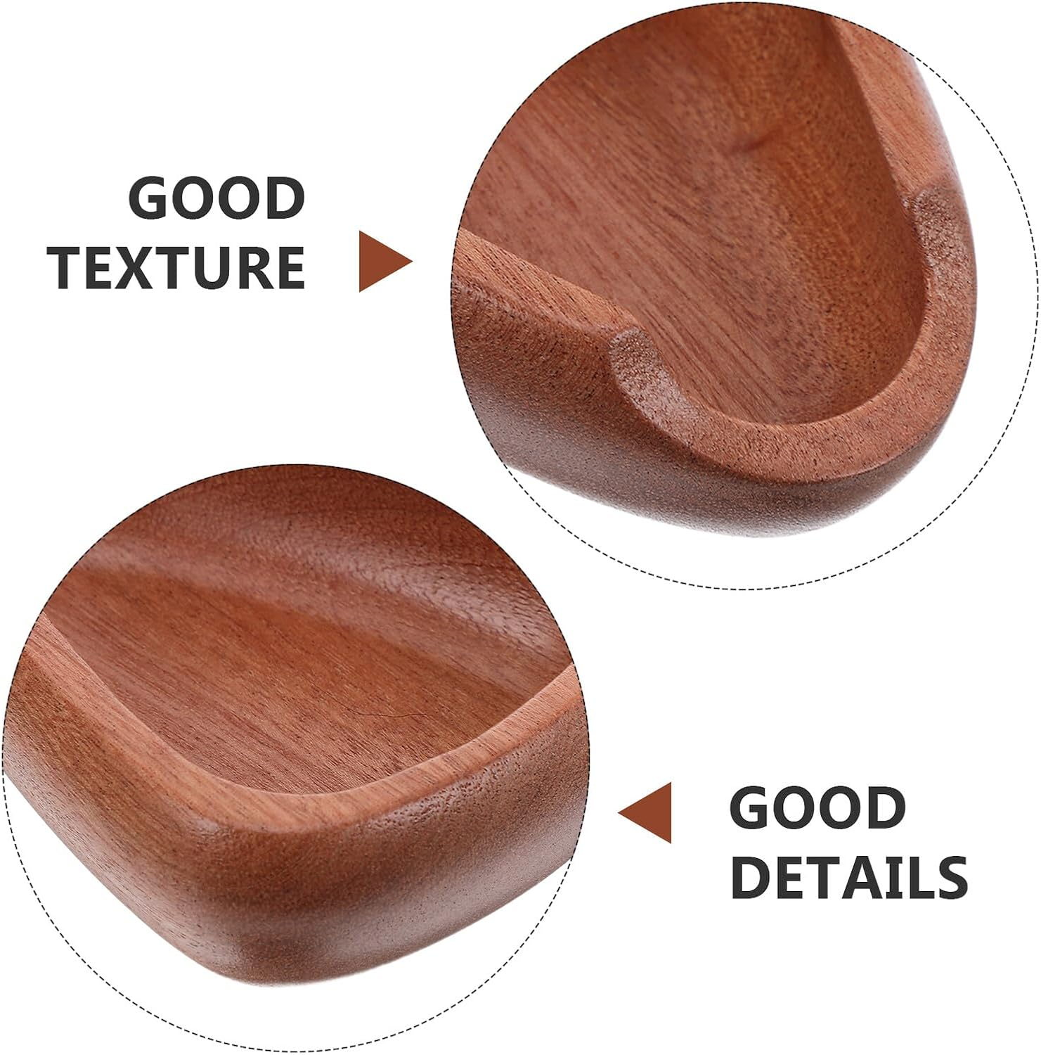 VINTORKY Wooden Coffee Bean Dosing Cup Set Walnut and Sapele Wood, Anti-Static Spray Bottle Included, Espresso Coffee Bean Weighing Dish for Home Brewing and Tea Storage image number 3