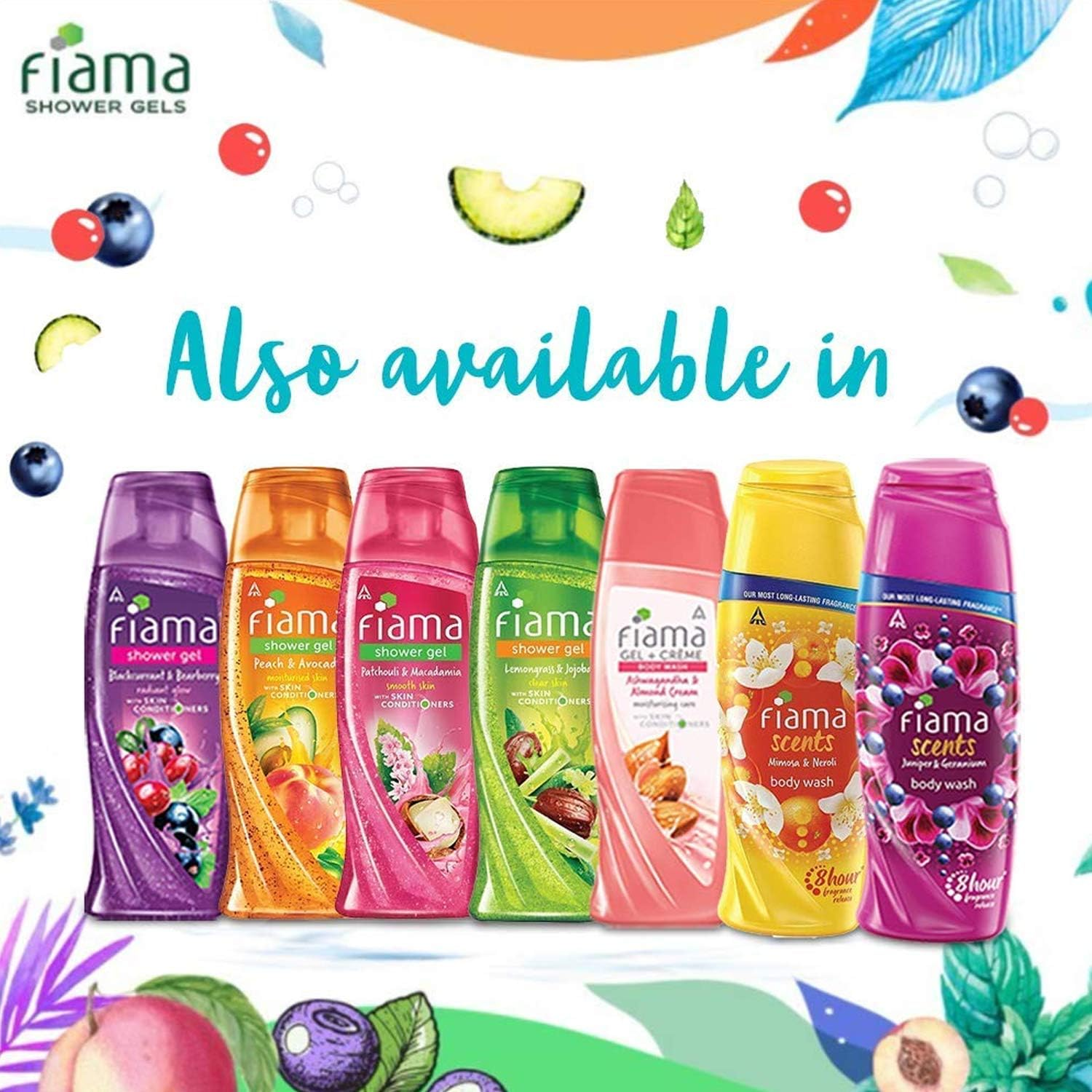 Fiama Shower Gel Patchouli & Macadamia Pure Indulgence Bodywash with Skin Conditioners, 250Ml (Pack of 3) image number 3