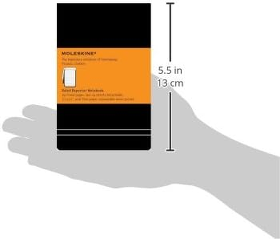 Moleskine Classic Reporter Hard Cover Notepad - Ruled - Pocket - Black, (QP511) image number 2