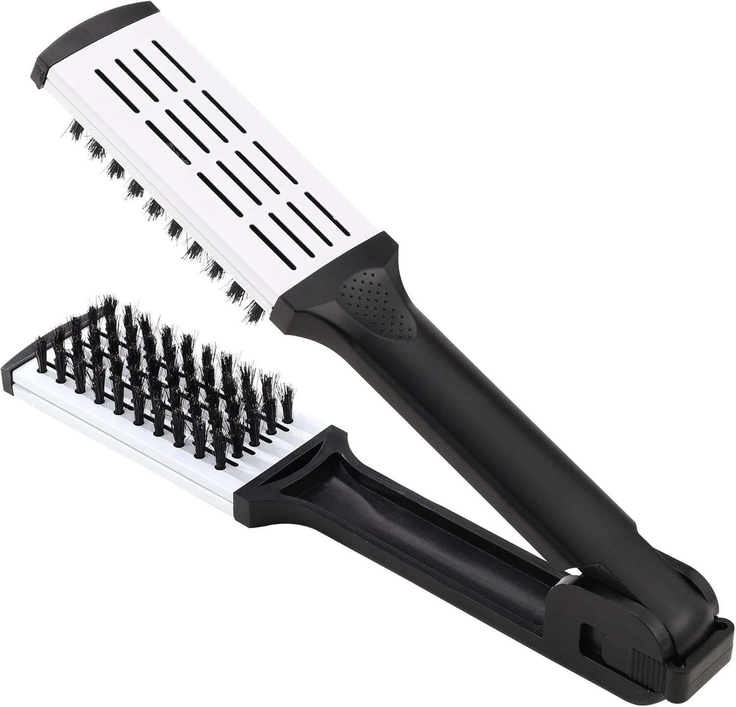 Ccbeauty Hair Straightener Brush Boar Bristles Clamp Comb Double Sided Straightening Brush Hair Styling Tool image number 6