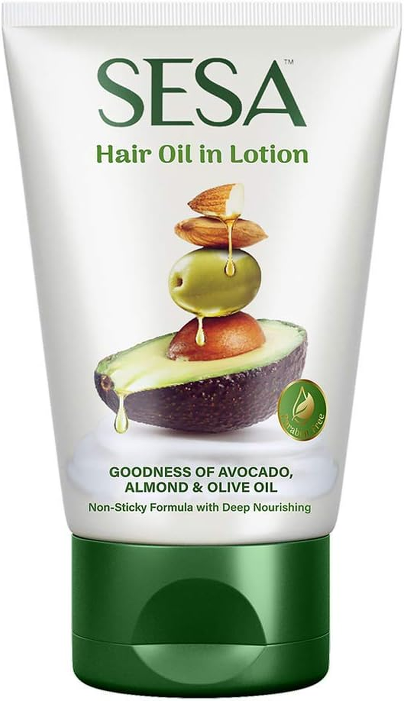 Sesa Hair Oil in Lotion | Non-Sticky Oil Replacement | Bhringraj & 17 Ayurvedic Herbs with 7 Nourishing Oils & Vitamin E | All Hair Types | NO Mineral Oil | 100 Ml (Pack of 1) image number 2