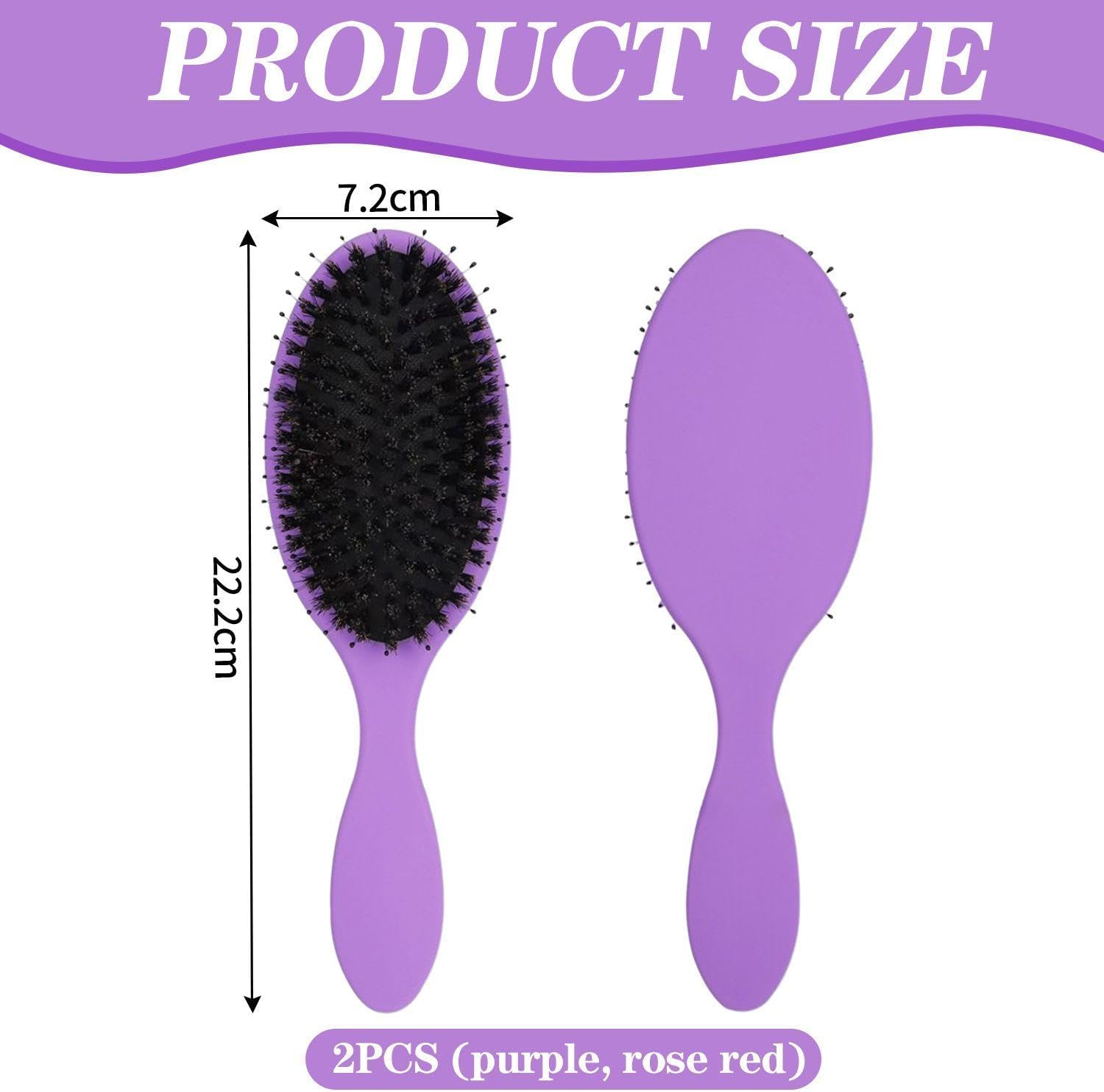 2 Pieces Oval Air Cushion Comb, Hair Styling Tools, Scalp Massage Comb, Hair Styling Accessories, Hair Fighter Tools image number 2