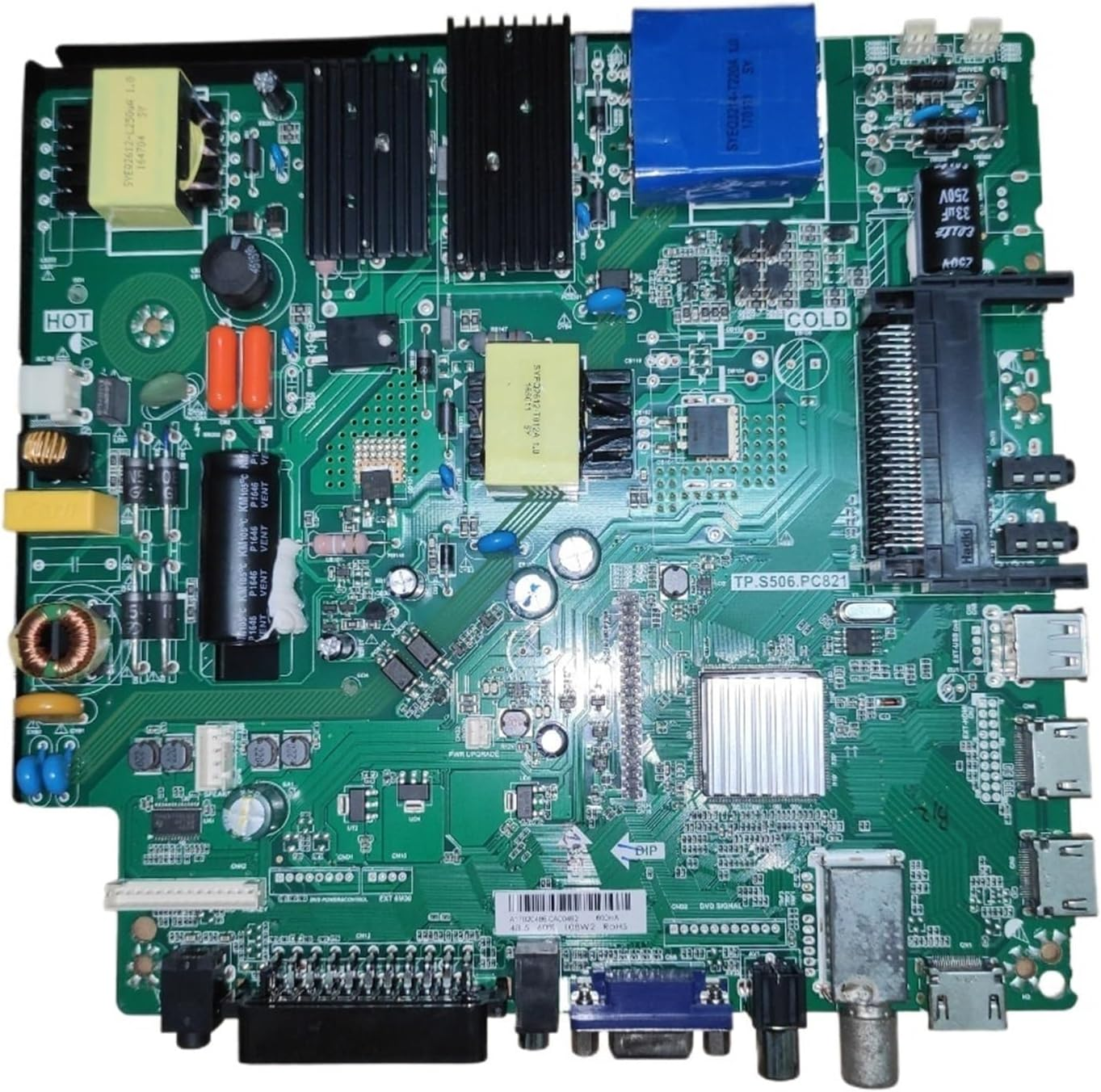 TP.S506.PC821 Three in One TV Motherboard 1920X1080 110V-130V 600Ma 108W2 48.5Tv(Blue Transformer)