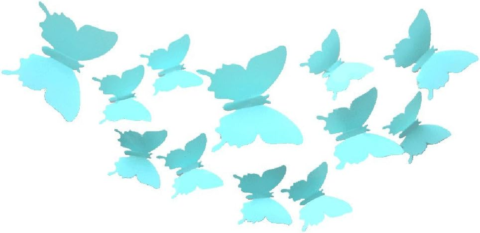Cuteproduct 12Pcs 3D Butterfly Removable Wall Decals Diy Home Decorations Art Decor Wall Stickers Murals for Babys Kids Bedroom Living Room Classroom Office(Color White)