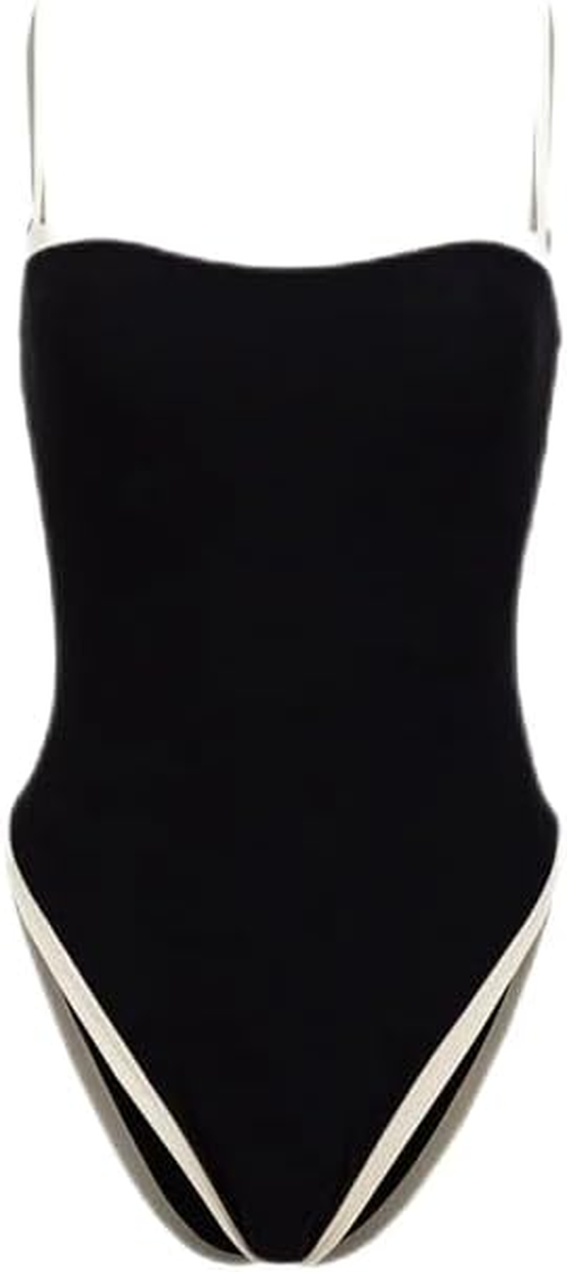 Punki Women Modest Swimsuit One Piece Bathing Suits Scallop Trim Full Coverage Swimwear Cut Out Back 1 Piece Swimming image number 1