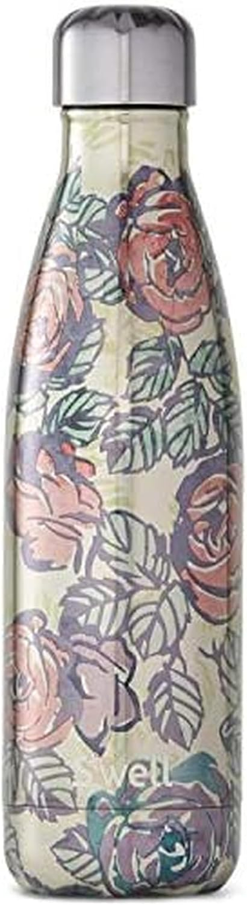 S'Well Stainless Steel Water Bottle, 25Oz, Silver Lining, Triple Layered Vacuum Insulated Containers Keeps Drinks Cold for 48 Hours and Hot for 24, BPA Free, Perfect for on the Go