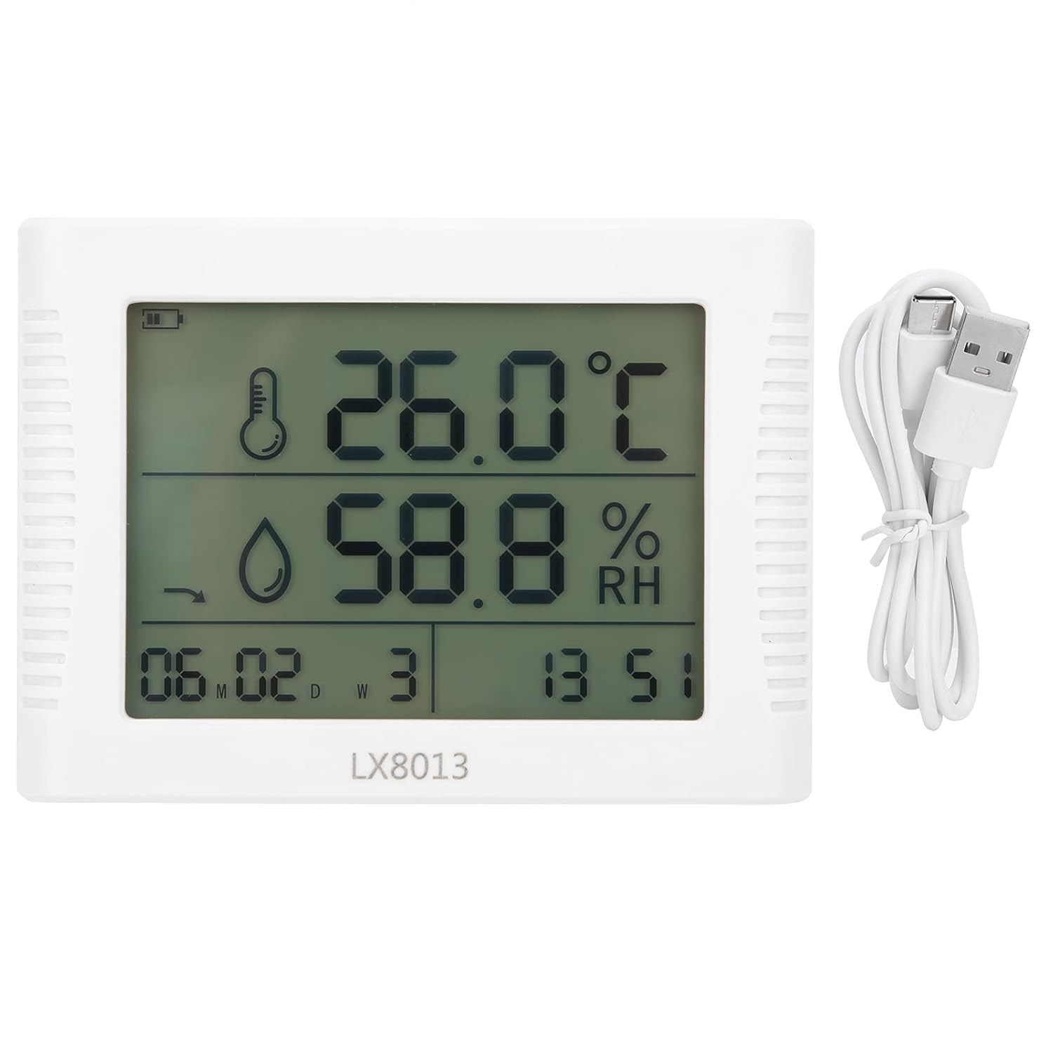 Fafeicy Thermometer Hygrometer ABS Alloy Temperature Humidity Meter Electronic Humidity Monitor for Laboratory Industry image number 3