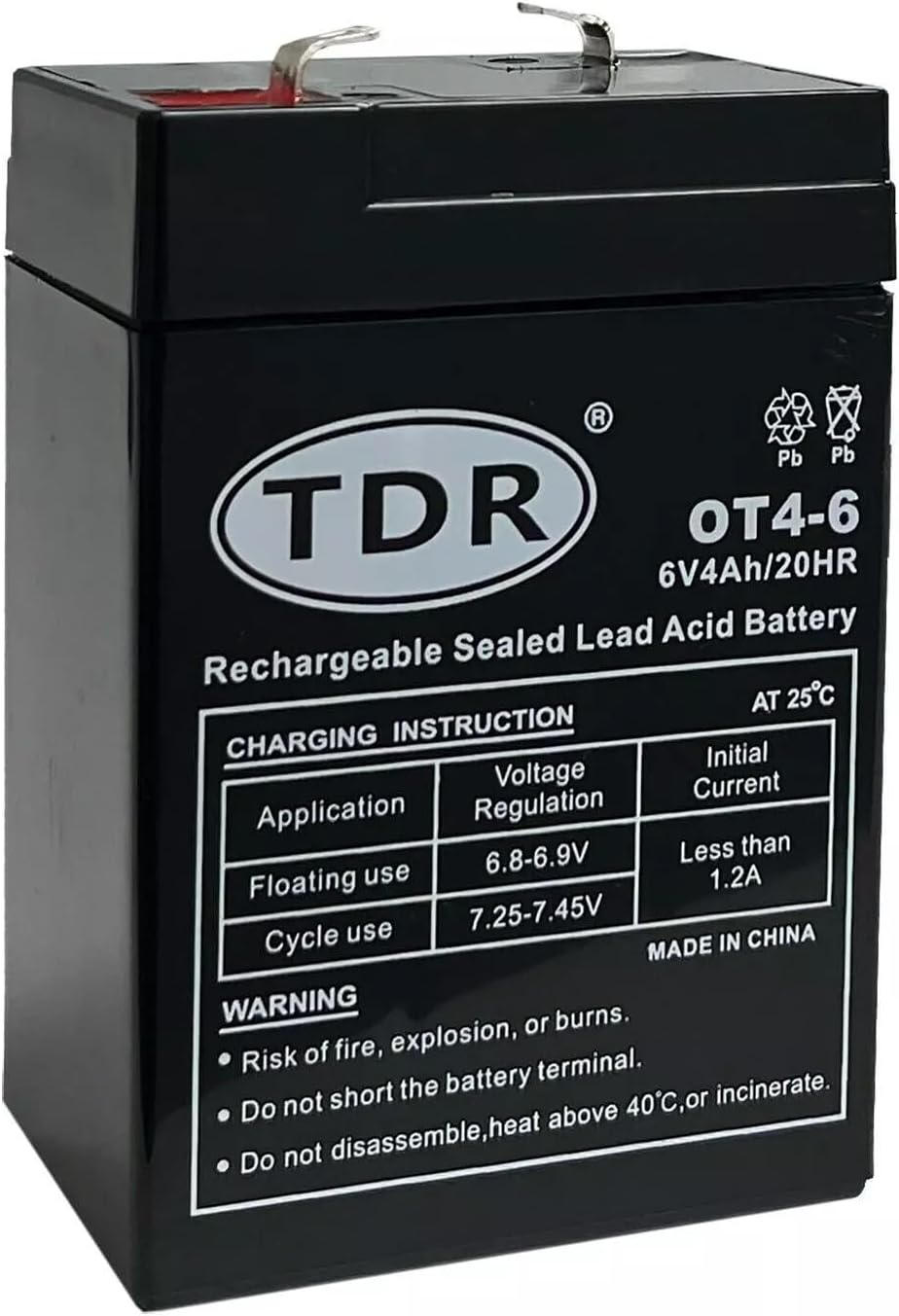 TDR OT4-6 6V 4Ah Gel Battery image number 1