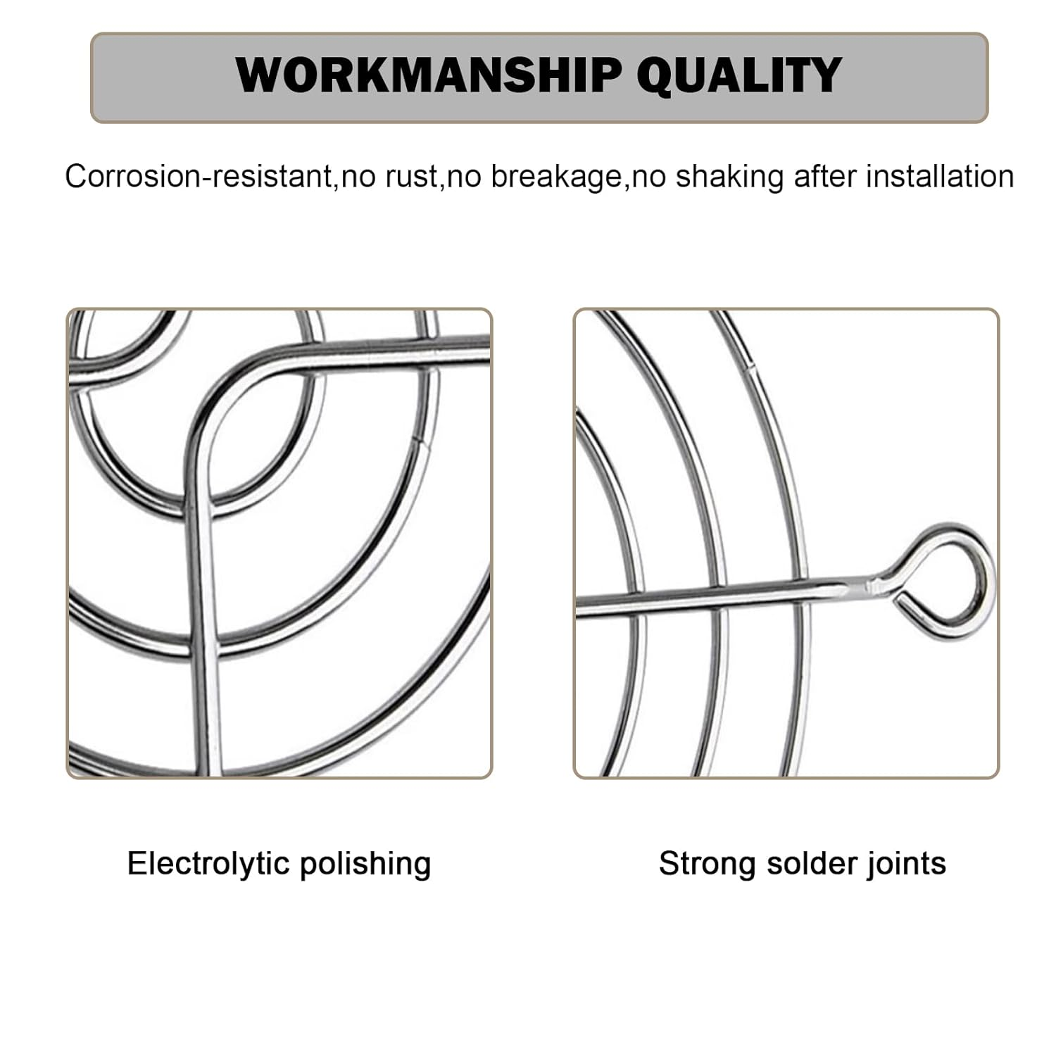 140Mm Grill, Metal Grill for 140Mmx140 Fans, Computer Cooling Fan Cover，Air Ventilation Protector Guard，2 Pcs image number 2